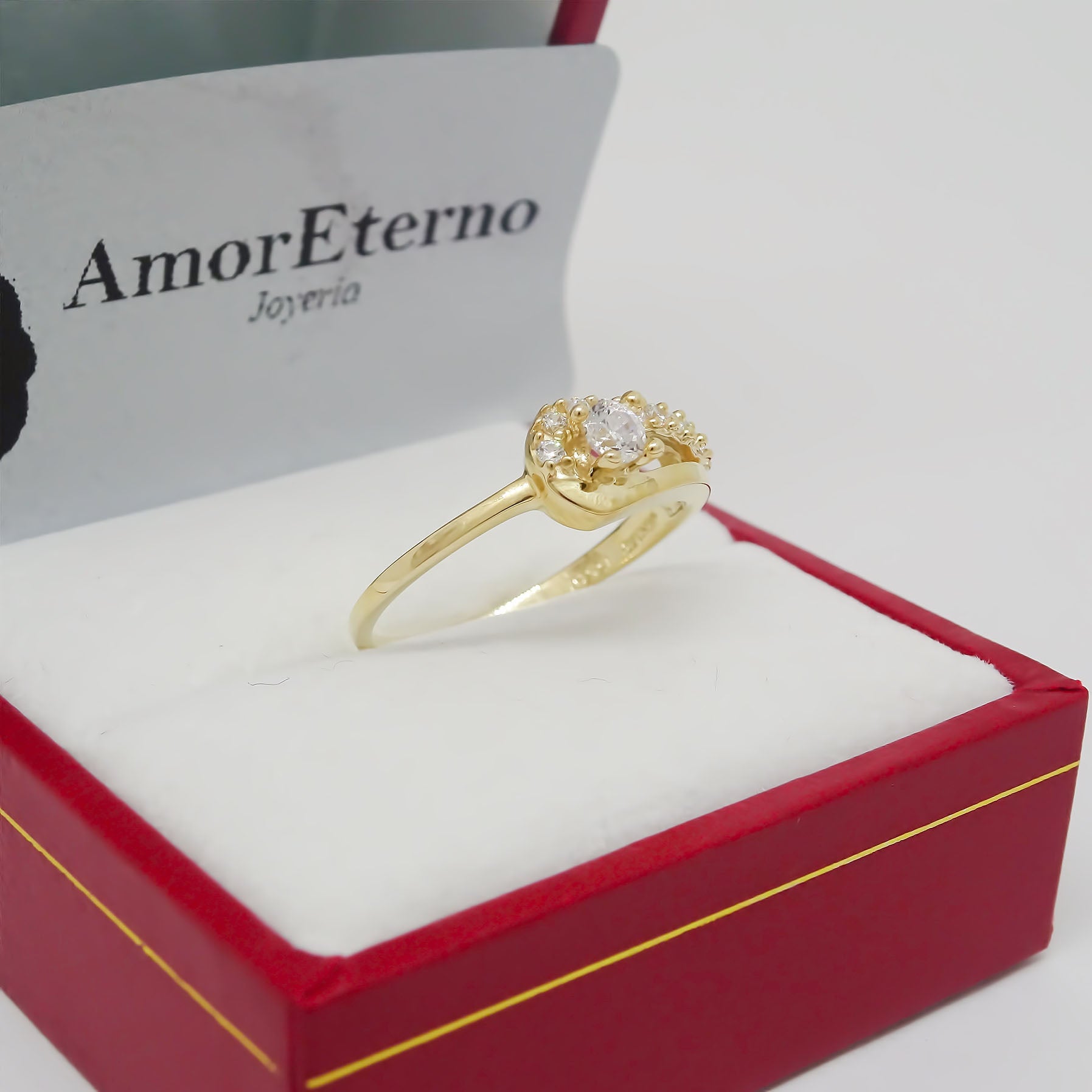 Amor Eterno - Anillo Drop / Oro 14k Sólido