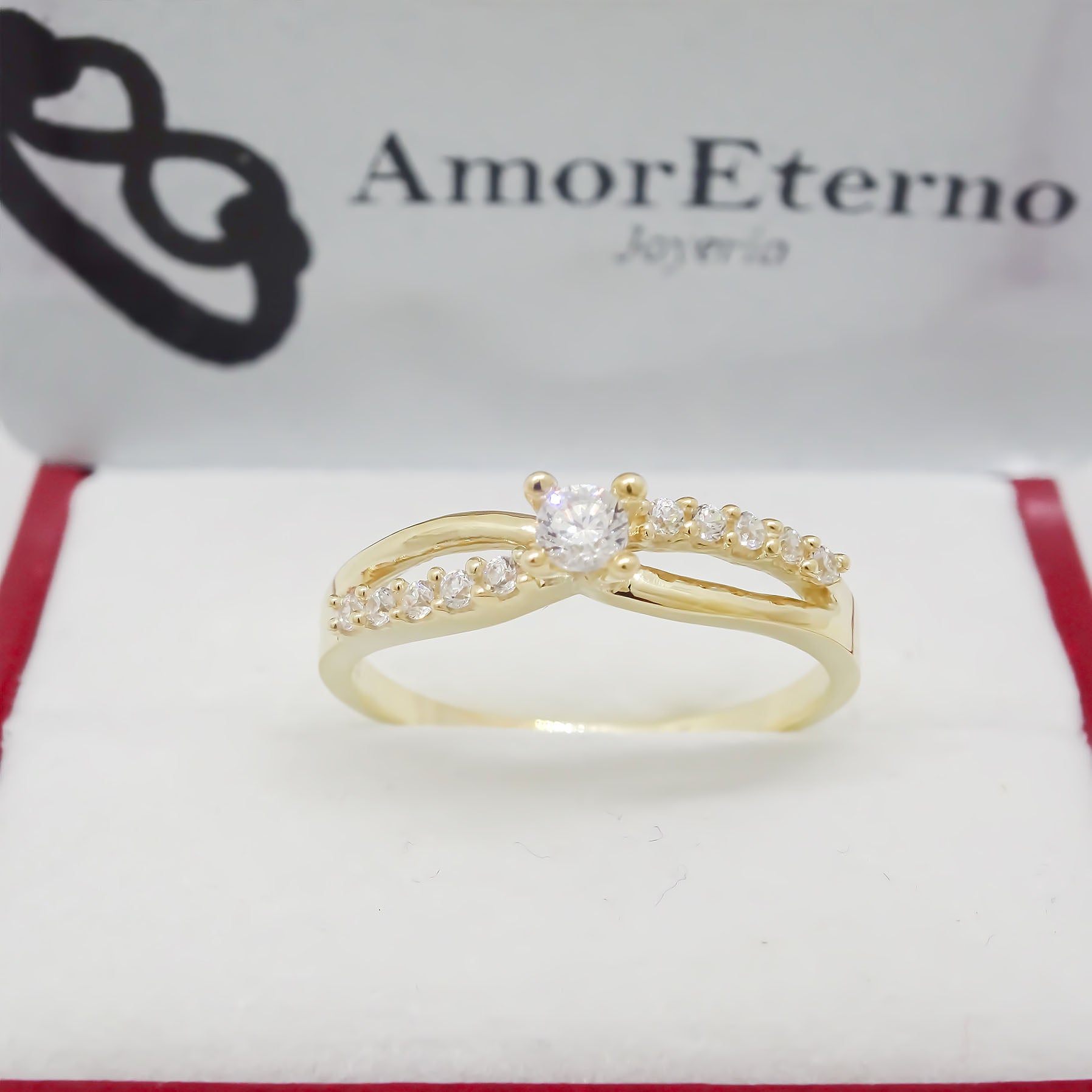 Amor Eterno - Anillo Venus / Oro 14k Sólido