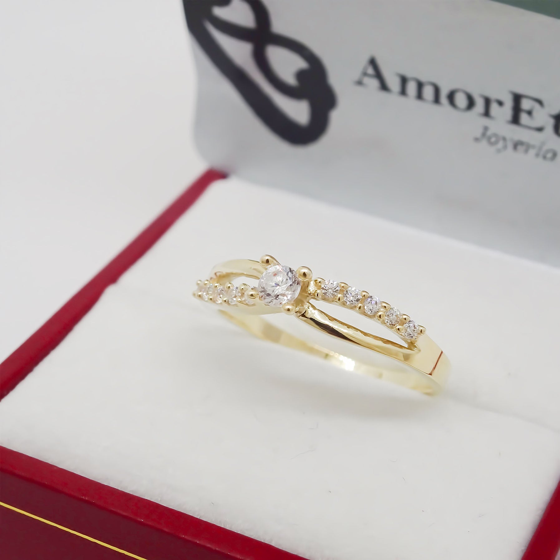 Amor Eterno - Anillo Venus / Oro 14k Sólido
