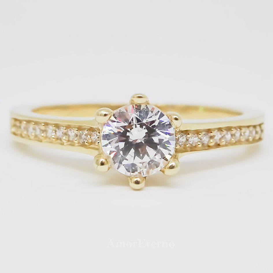 Amor Eterno - Solitario Hermoso / Zara / Oro 14k Solido