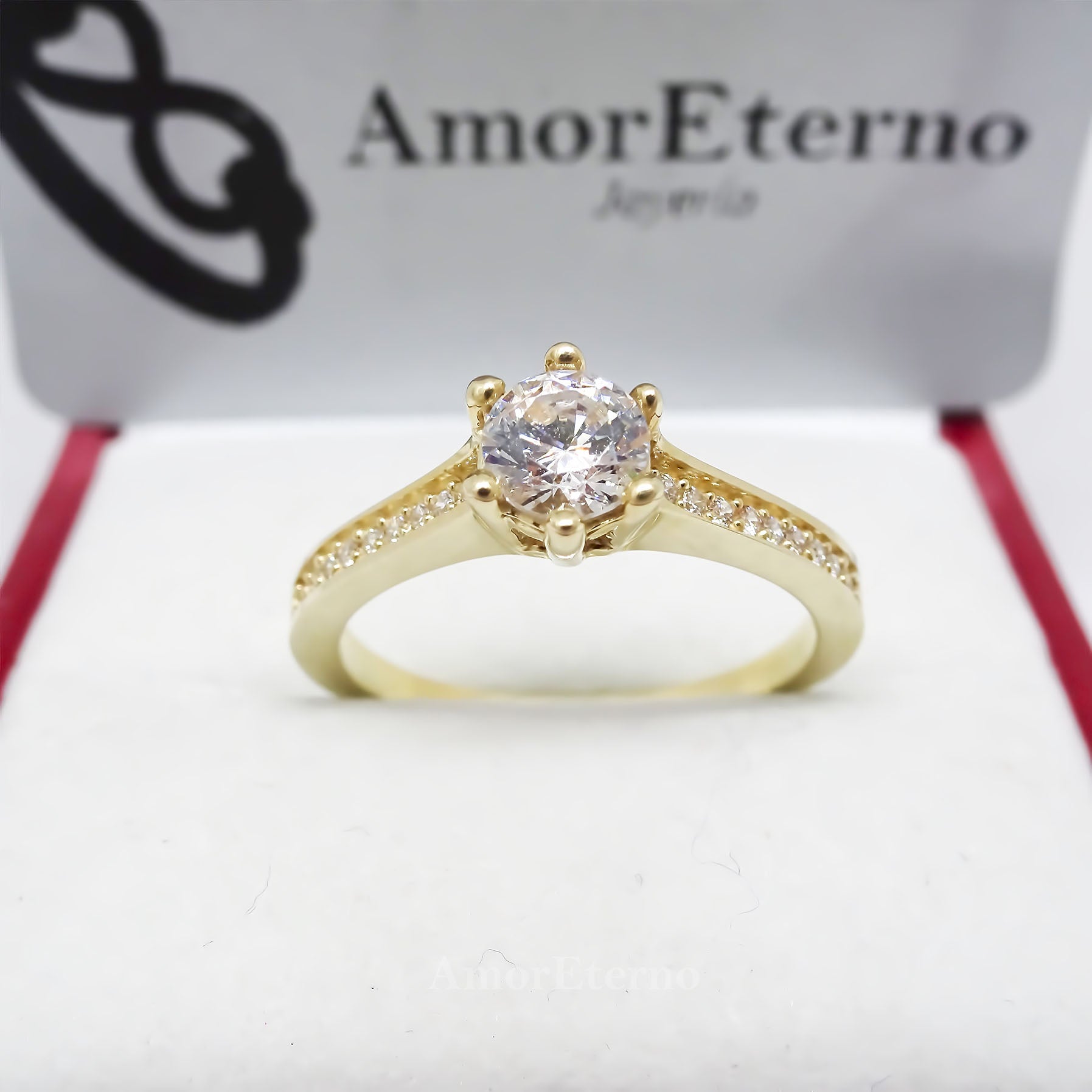 Amor Eterno - Solitario Hermoso / Zara / Oro 14k Solido