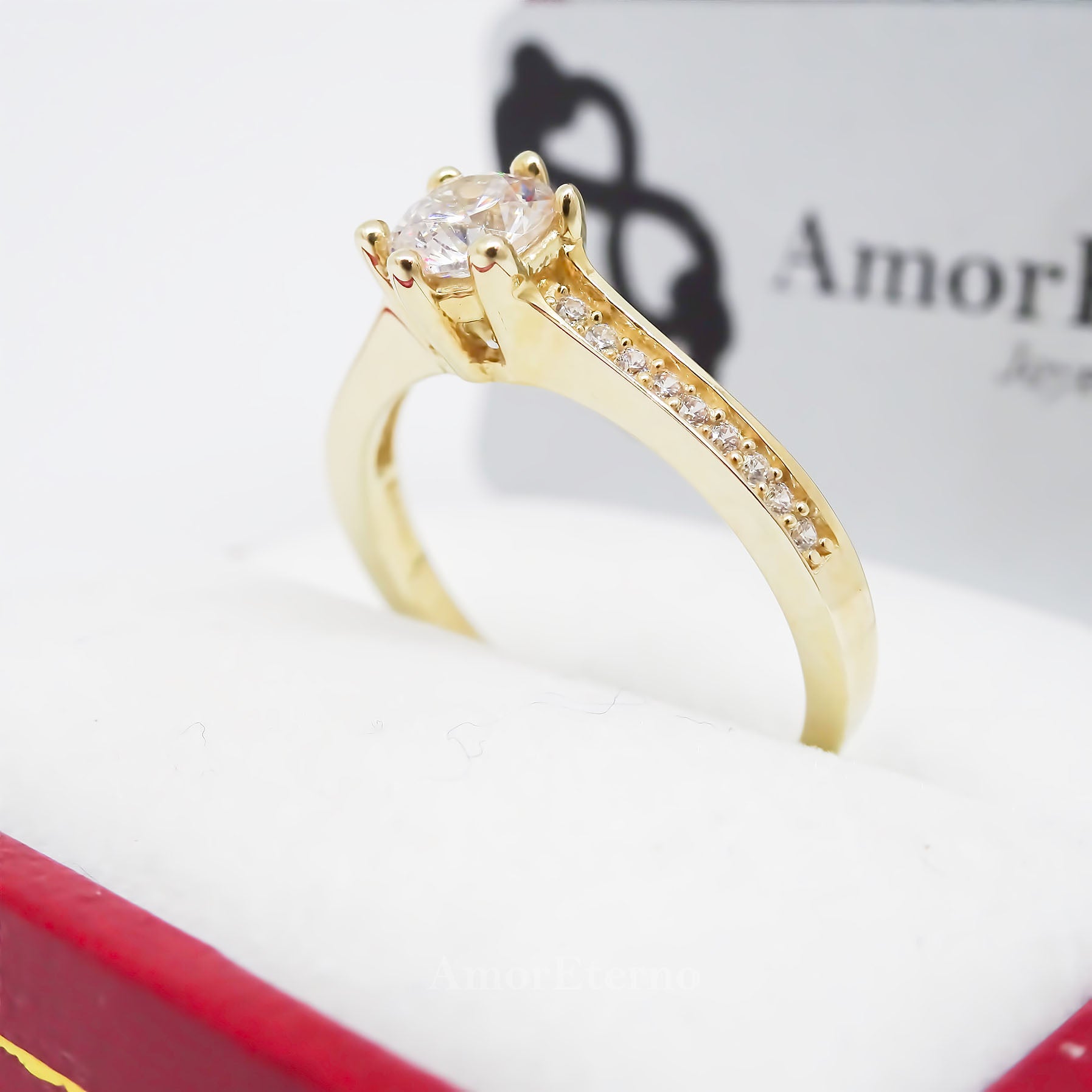 Amor Eterno - Solitario Hermoso / Zara / Oro 14k Solido