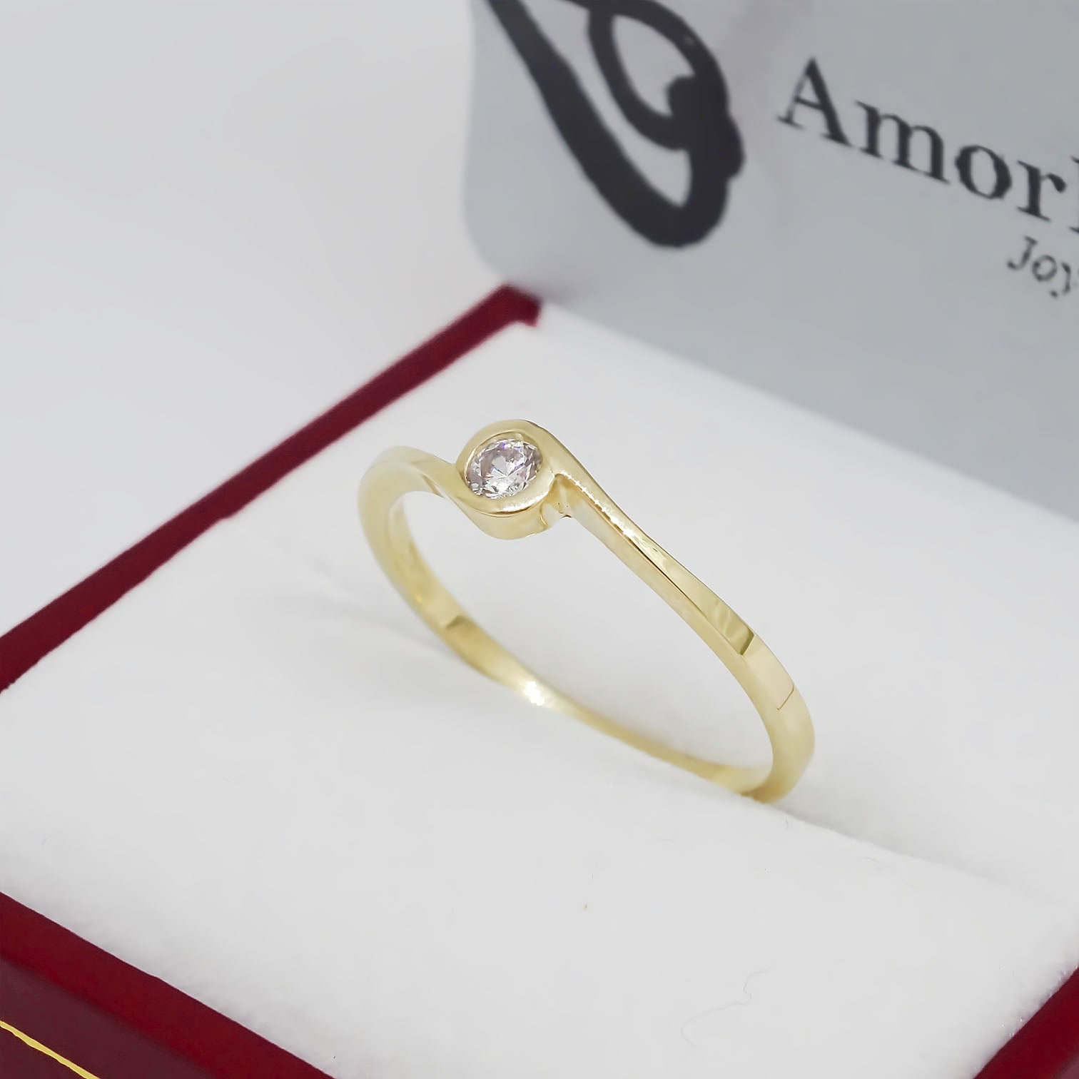 Amor Eterno - Anillo Paloma / Oro Sólido 14k