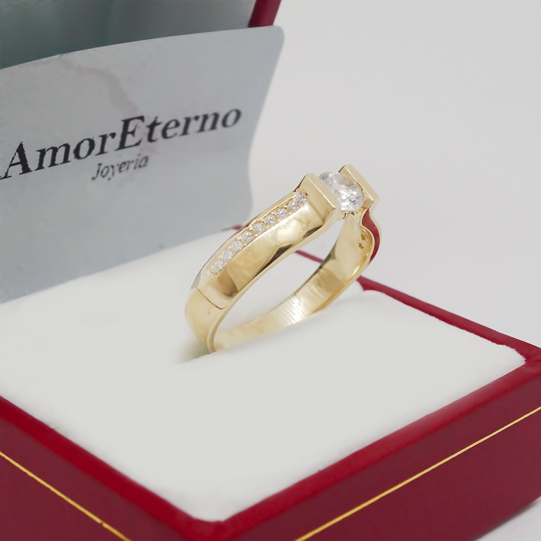 Amor Eterno - Anillo Gemini / Oro Sólido 14k