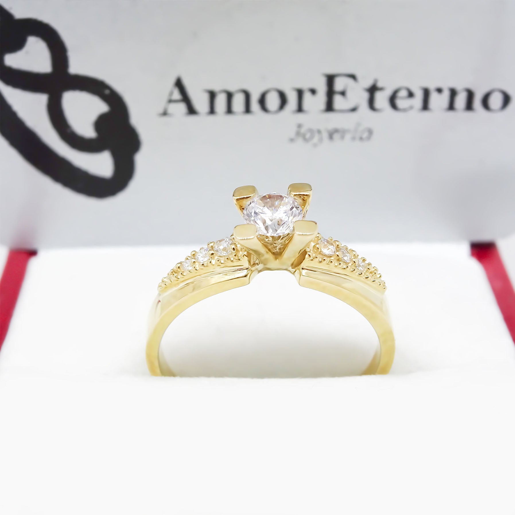 Amor Eterno - Anillo París / Oro 10k Sólido