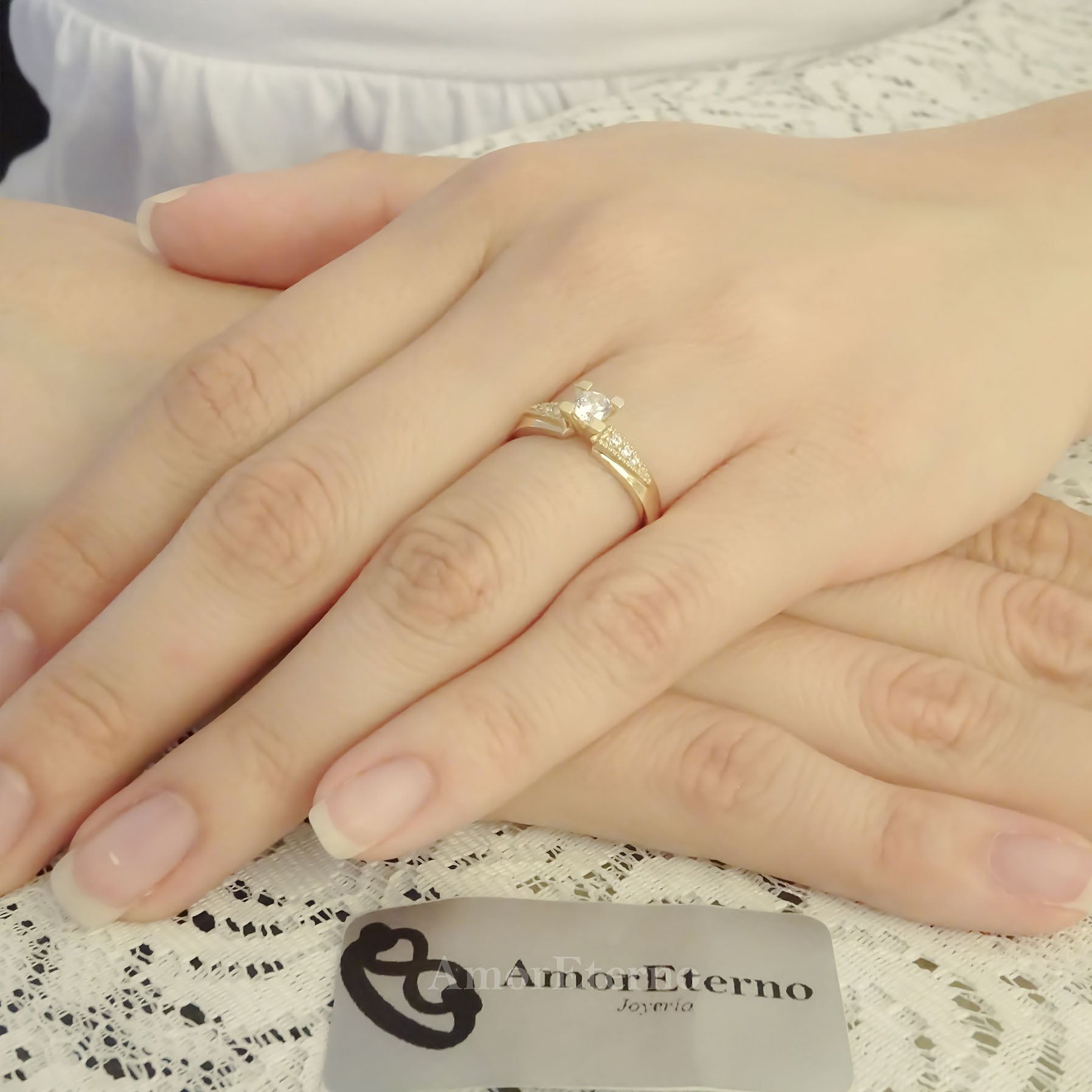 Amor Eterno - Anillo París / Oro 14k Sólido