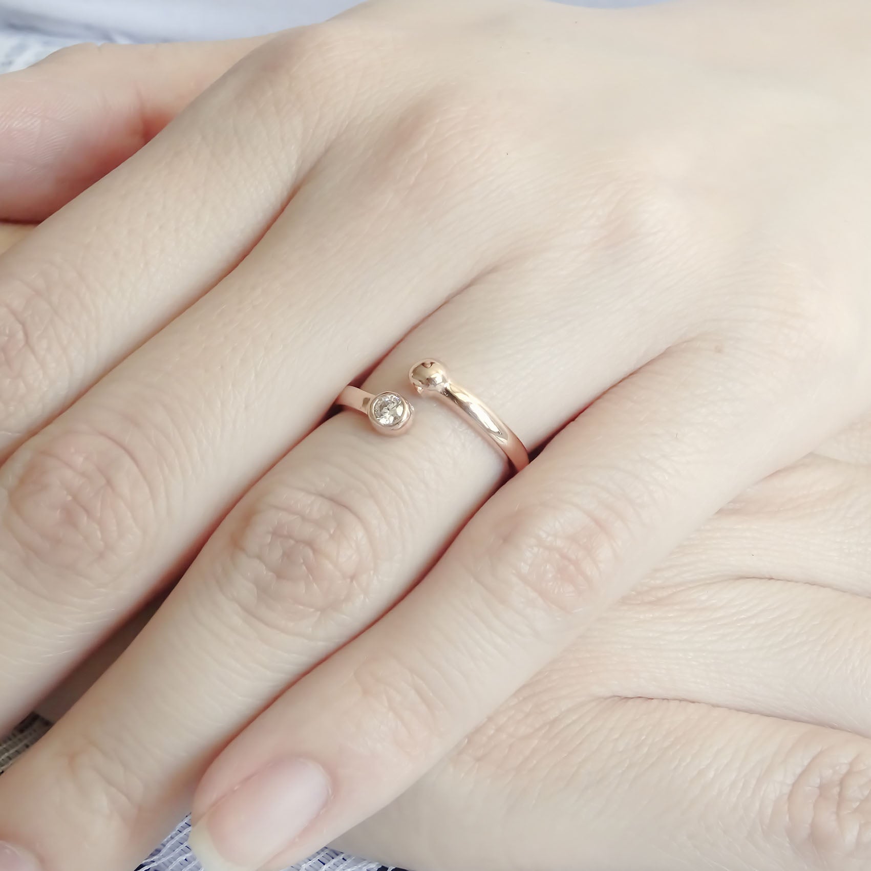 Amor Eterno - Anillo You & Me / Oro 10k