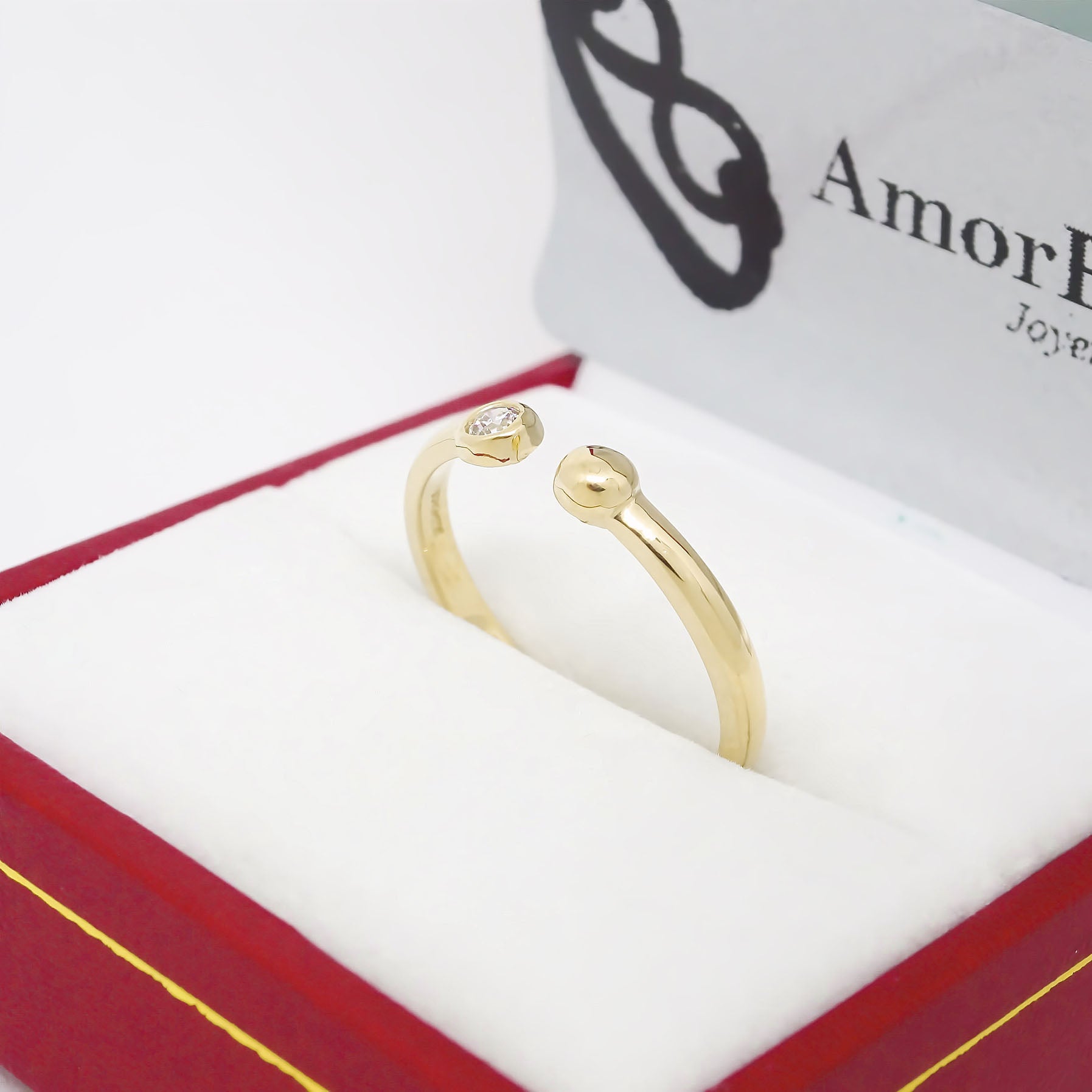 Amor Eterno - Anillo Together / Oro 14k Sólido
