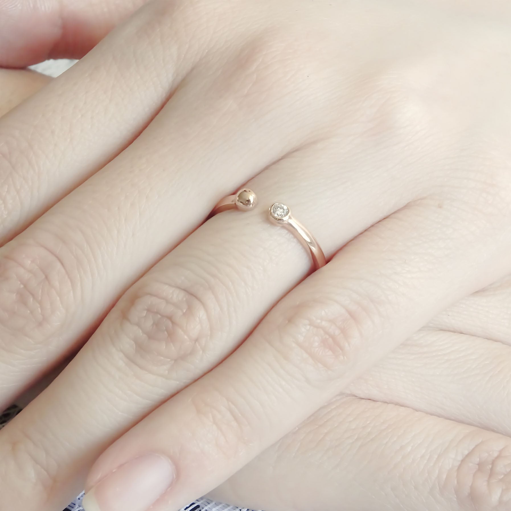 Amor Eterno - Anillo Together / Oro 14k Sólido