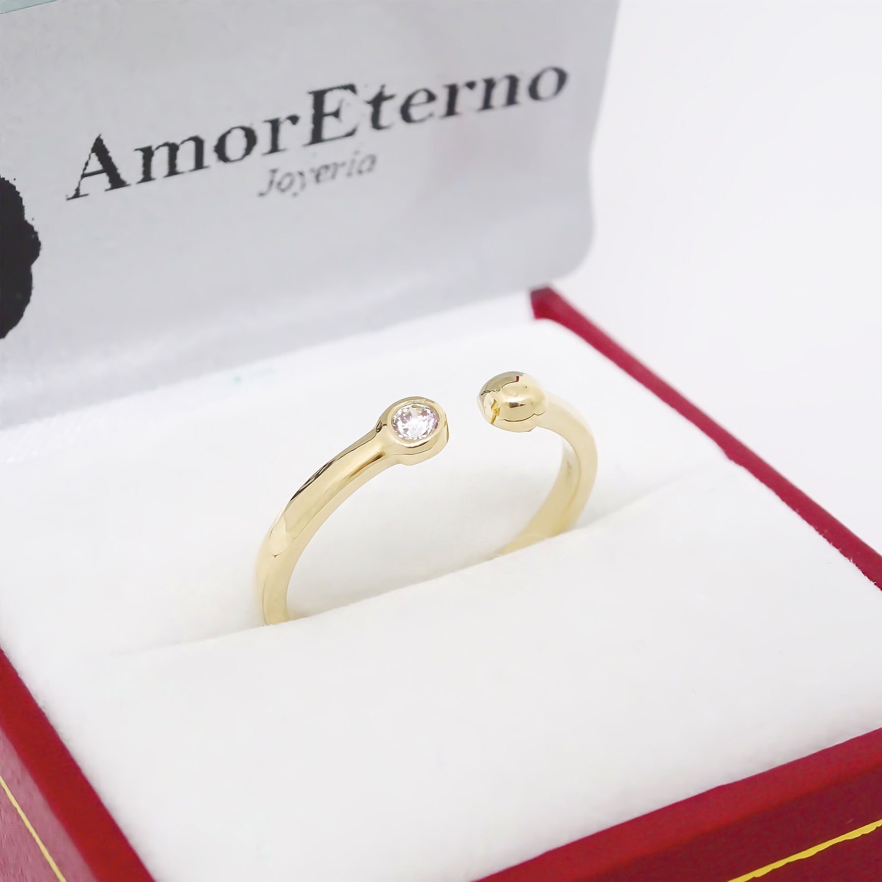 Amor Eterno - Anillo Together / Oro 10k Sólido