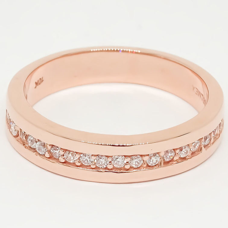 Amor Eterno - Anillo Tiana / Oro Sólido 14k / Rosa