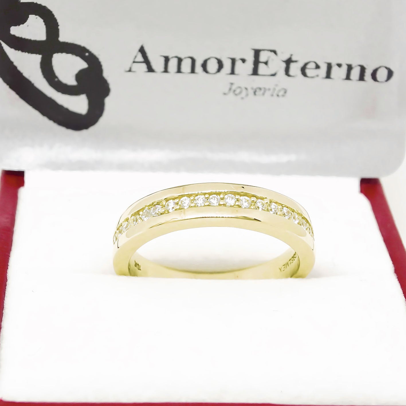 Amor Eterno - Anillo Tiana / Oro Sólido 14k / Amarillo