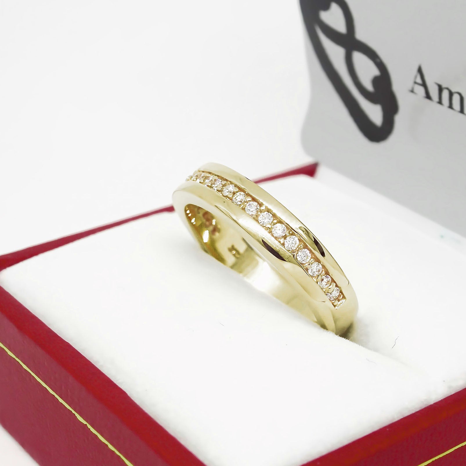 Amor Eterno - Anillo Tiana / Oro Sólido 14k / Amarillo
