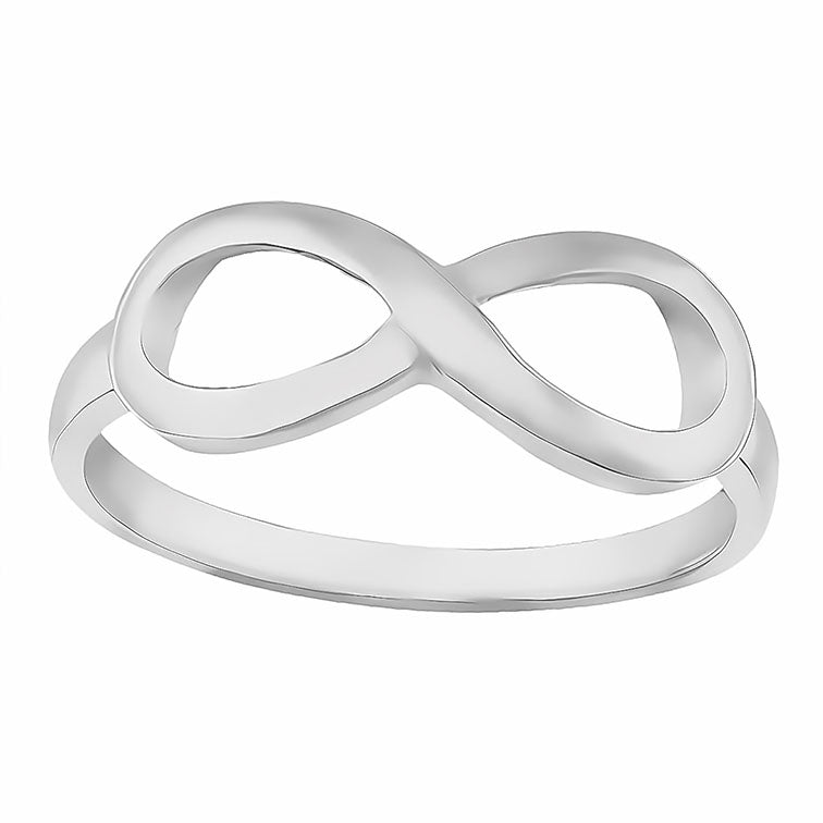 Amor Eterno - Anillo Infinito Fabricado Gde / Oro 10k Solido