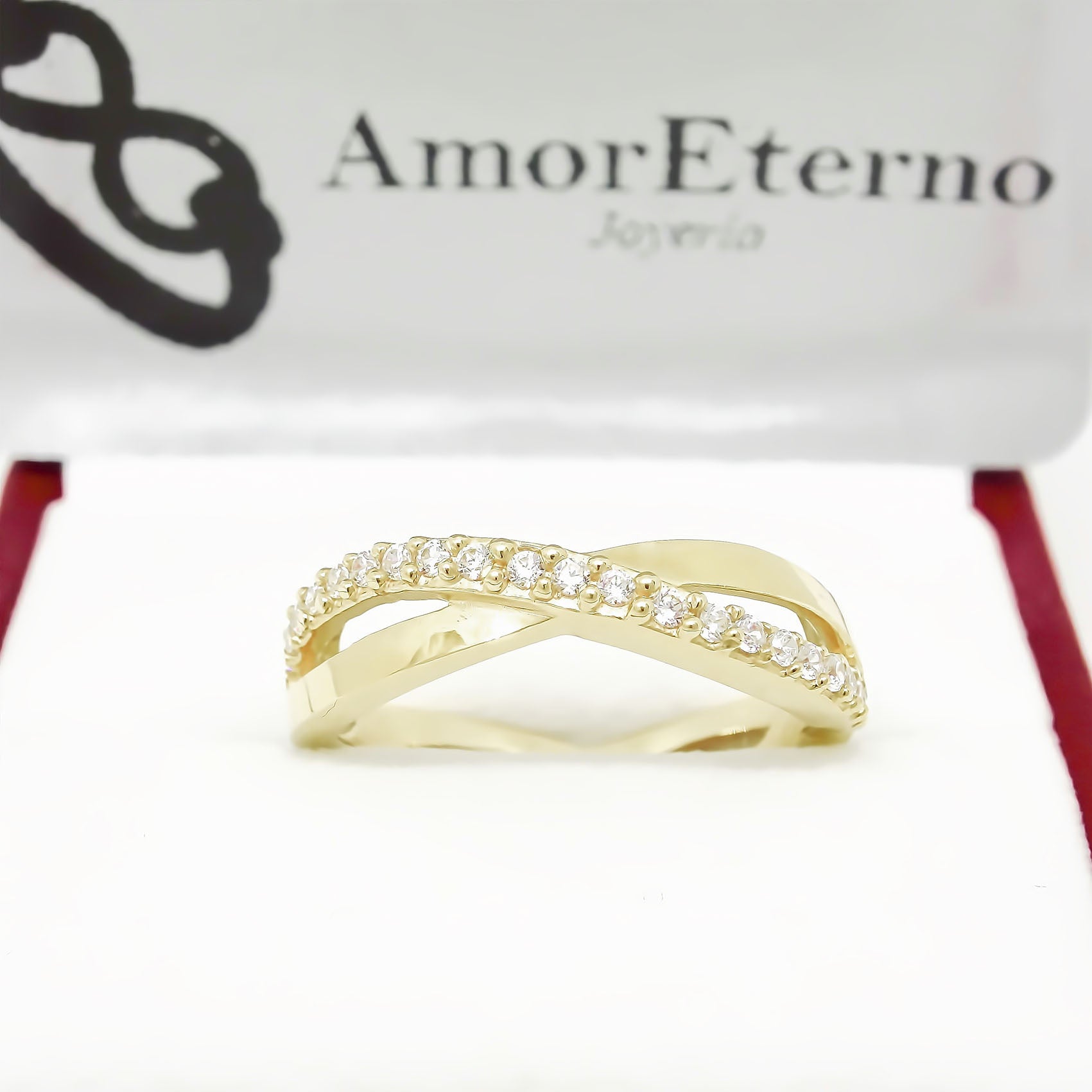 Amor Eterno - Anillo Infinity Diamond / Oro Sólido 10k