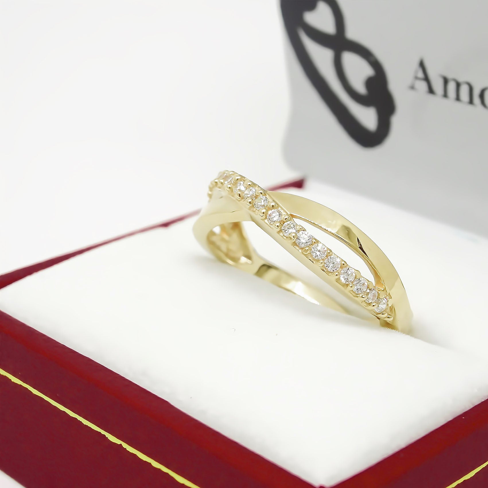 Amor Eterno - Anillo Infinity Diamond / Oro Sólido 10k