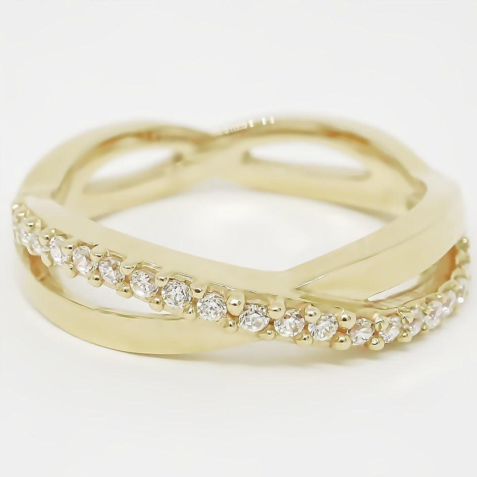 Amor Eterno - Anillo Infinity Diamond / Oro Sólido 14k
