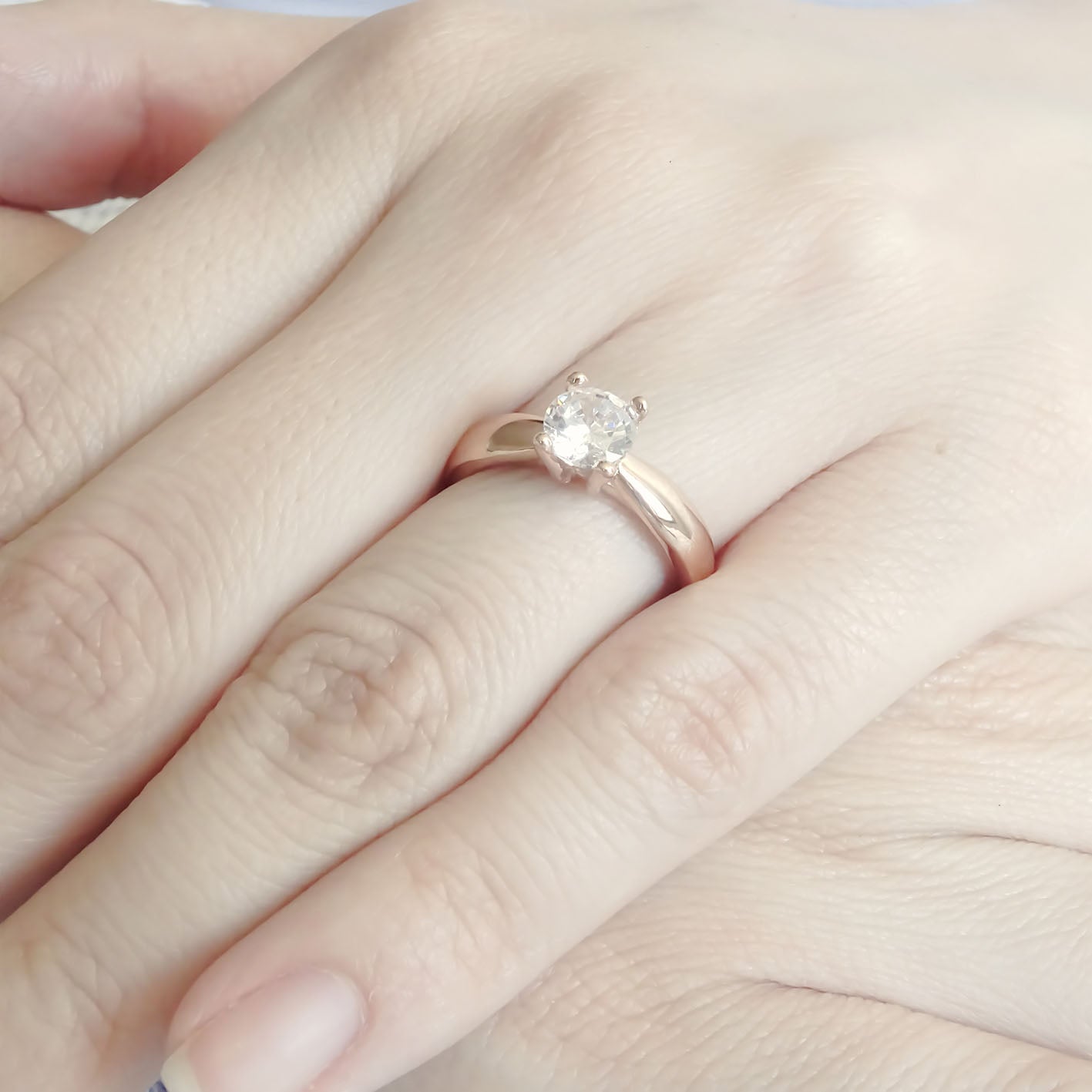 Amor Eterno - Anillo Lupin / Oro 10k Sólido / Blanco