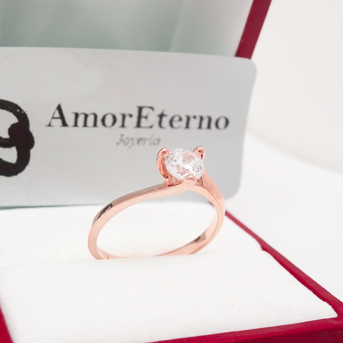 Amor Eterno - Anillo Lucky / Oro 14k Sólido / Rosa