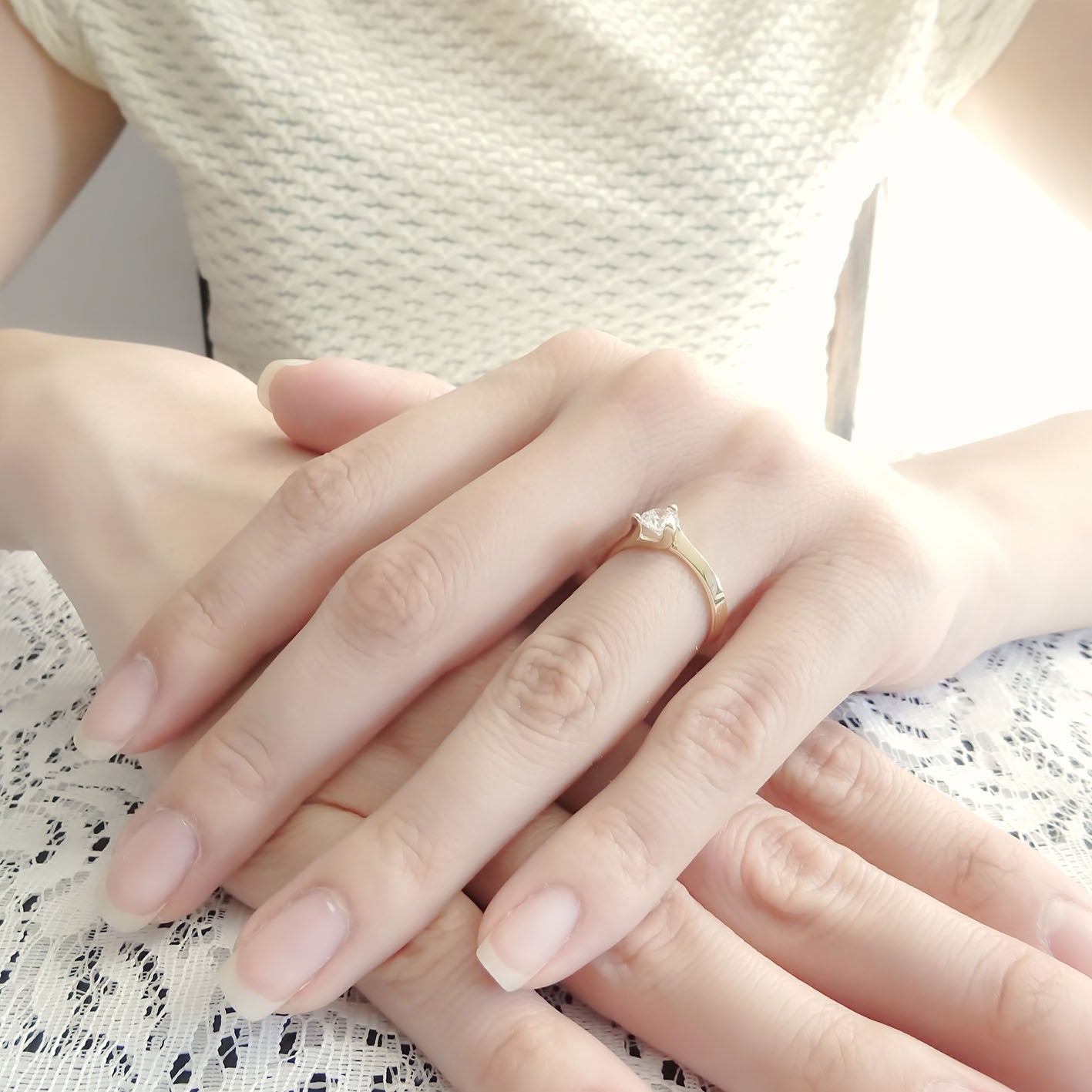 Amor Eterno - Anillo Lucky / Oro 14k Sólido / Rosa