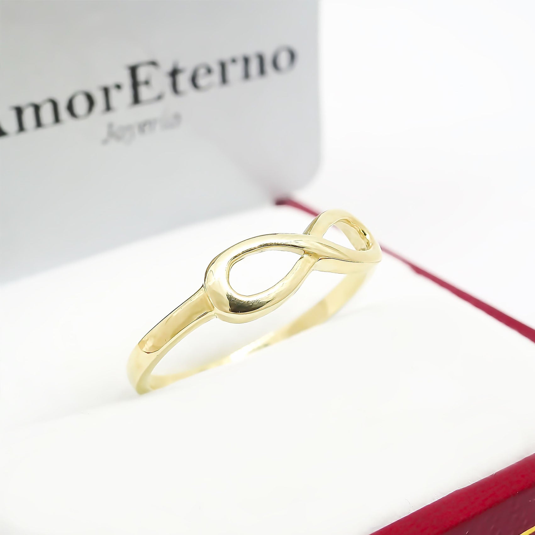 Amor Eterno - Anillo Infinito Chico / Oro 10k Sólido