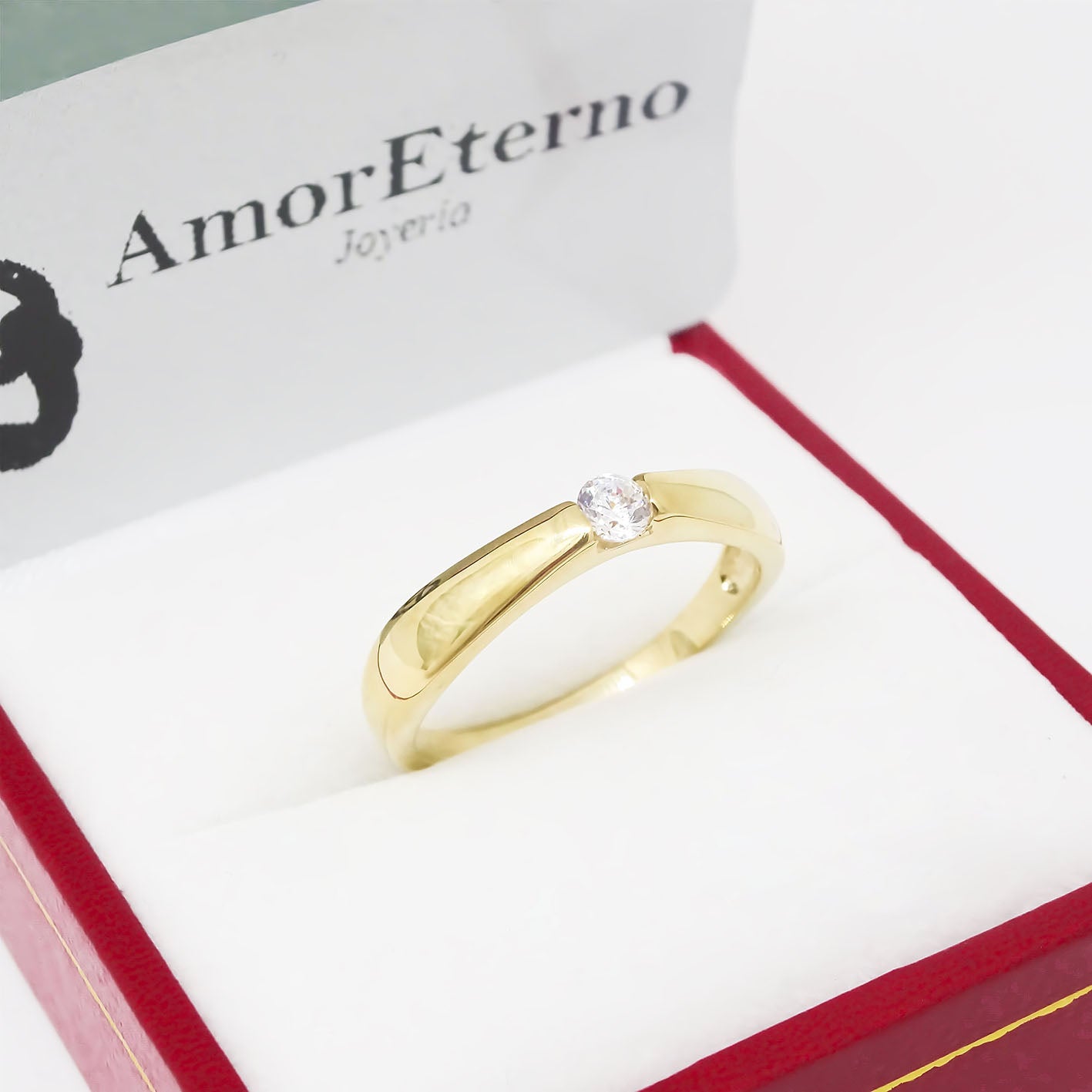 Amor Eterno - Anillo Nikki / Oro Sólido 10k / Amarillo