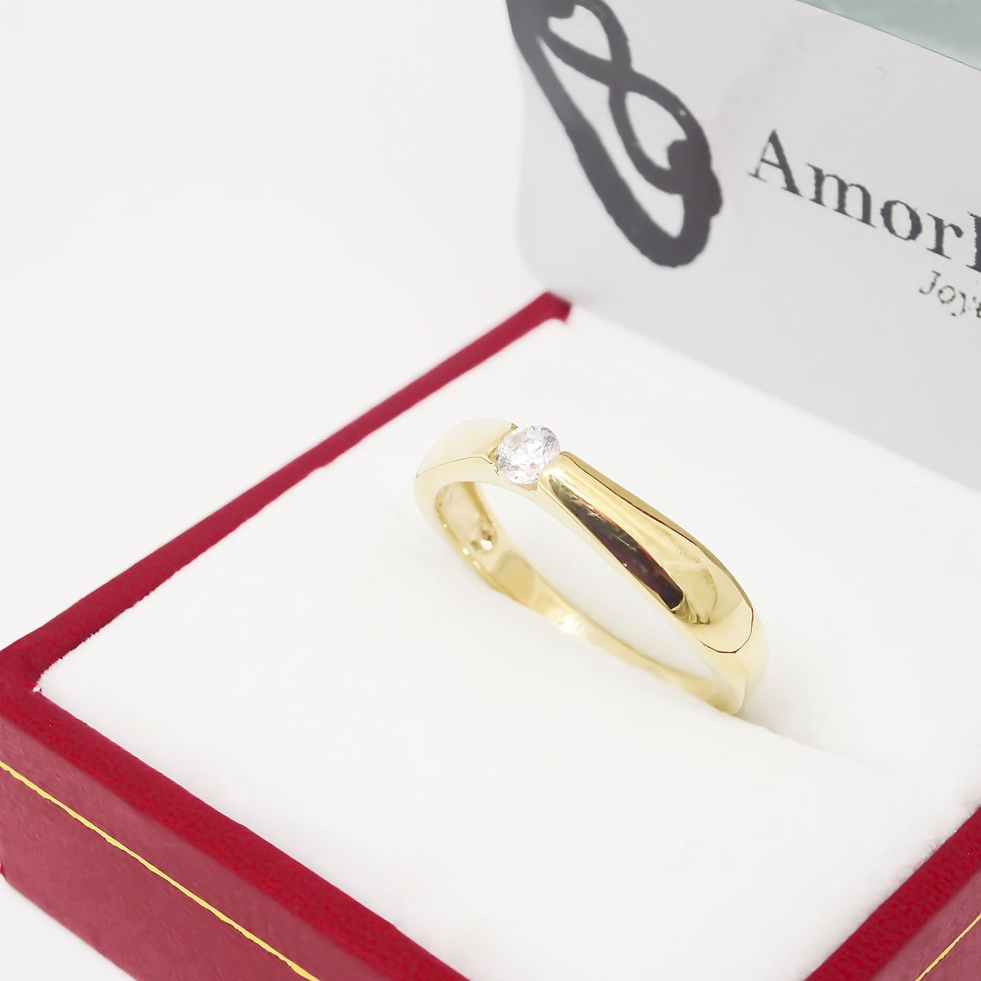 Amor Eterno - Anillo Nikki / Oro Sólido 10k / Amarillo