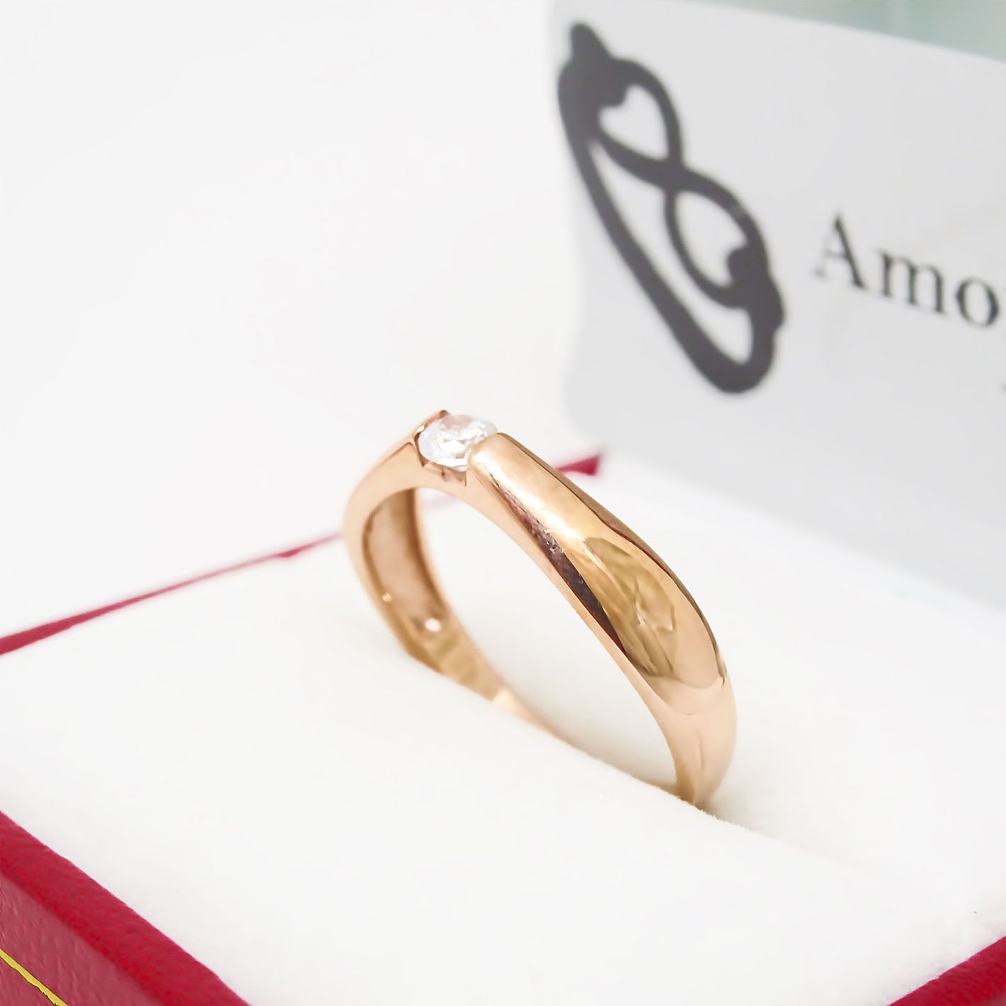 Amor Eterno - Anillo Nikki / Oro Sólido 10k / Rosa