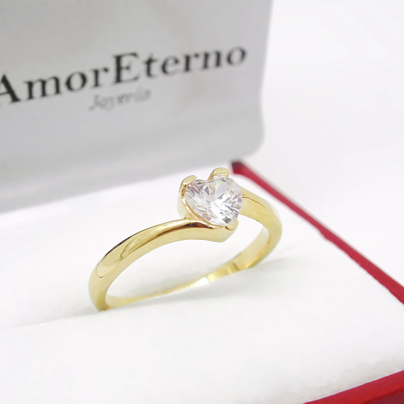 Amor Eterno - Anillo Aria / Oro Sólido 14k / Amarillo
