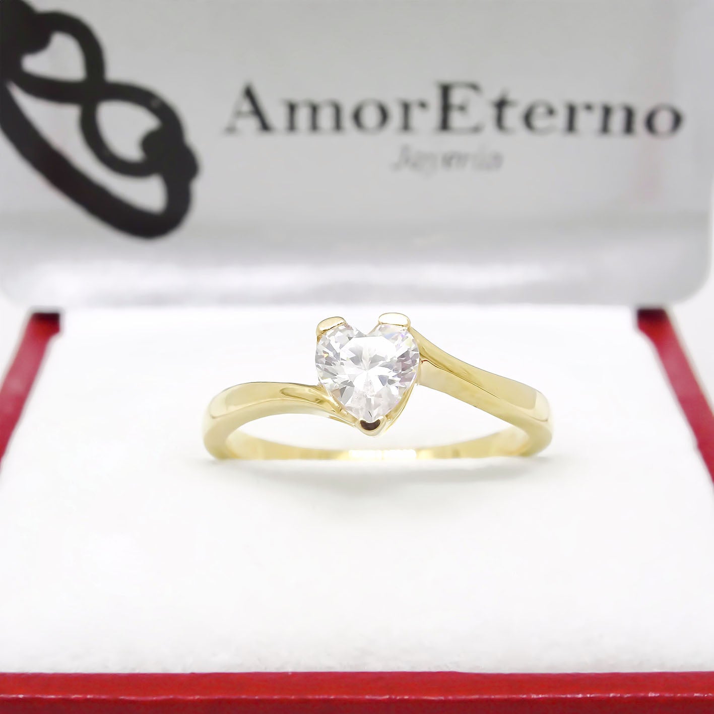 Amor Eterno - Anillo Aria / Oro Sólido 10k / Amarillo