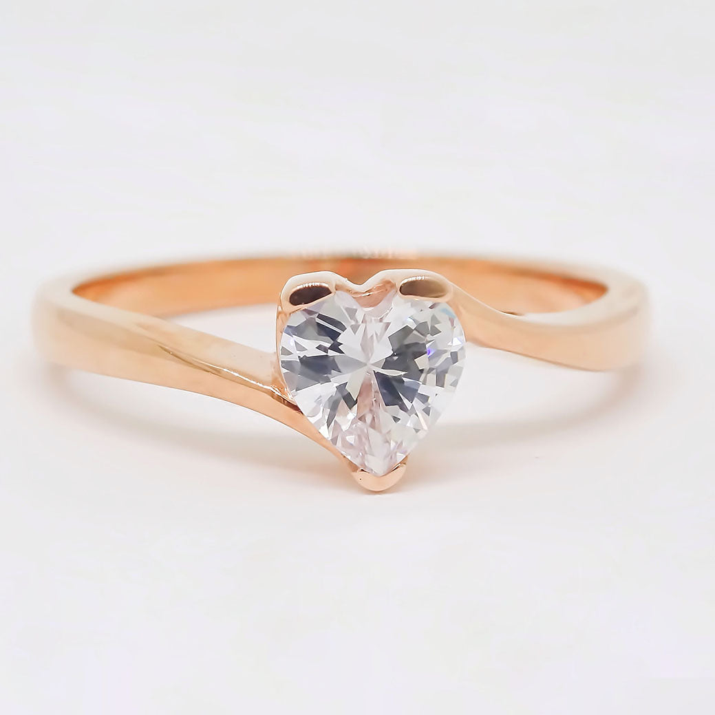 Amor Eterno - Anillo Aria / Oro Sólido 10k / Rosa