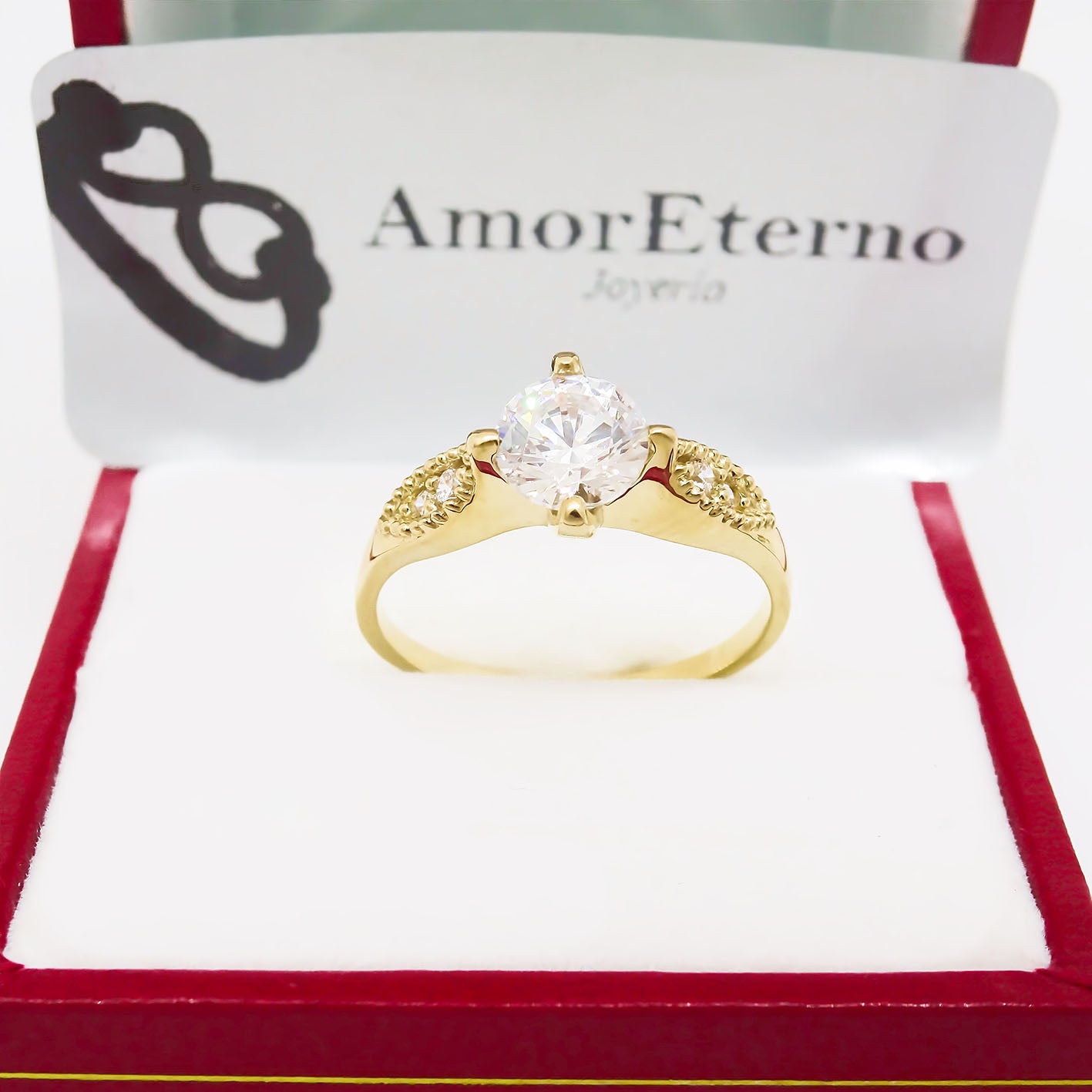 Amor Eterno - Anillo Grelow / Oro 10k Solido / Amarillo