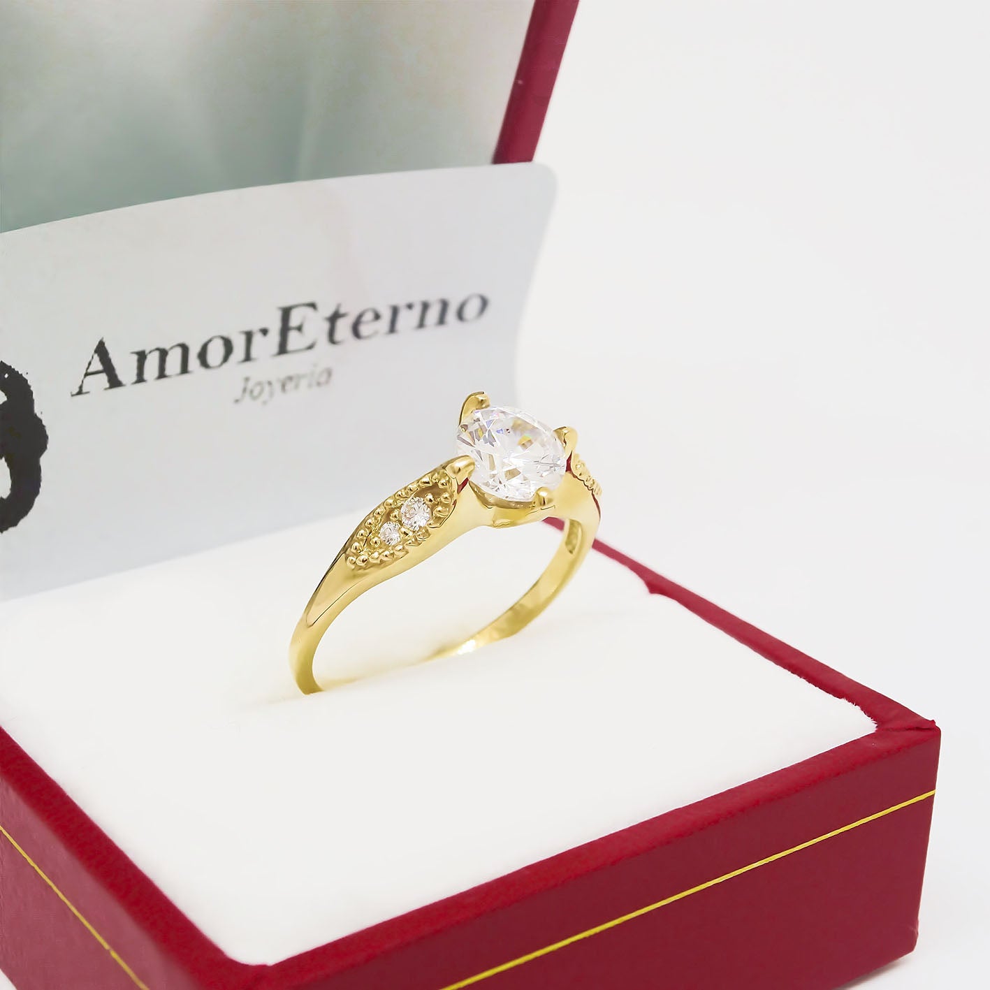 Amor Eterno - Anillo Grelow / Oro 14k Solido / Amarillo