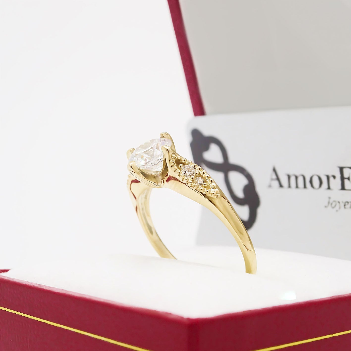 Amor Eterno - Anillo Grelow / Oro 14k Solido / Amarillo