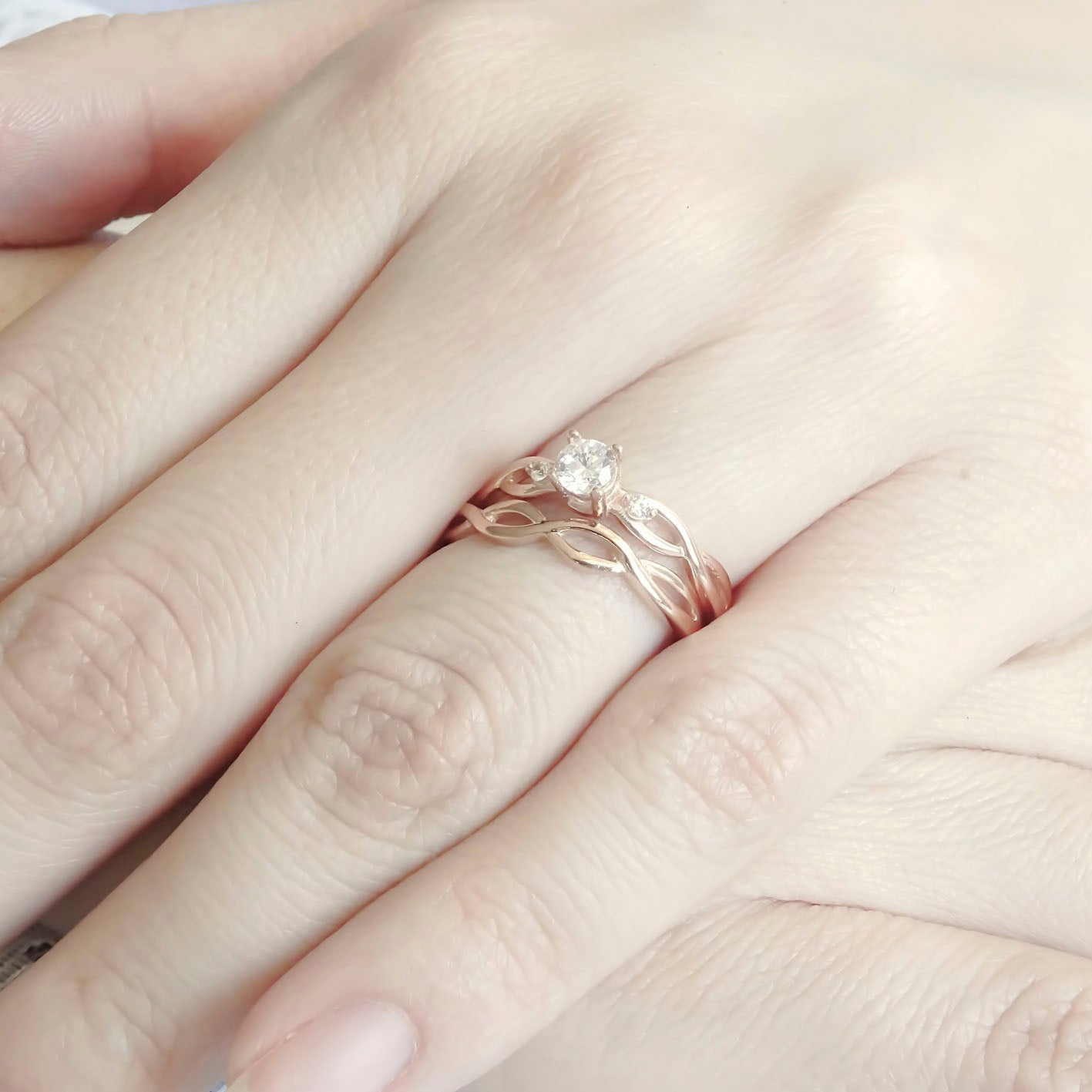 Amor Eterno - Alianza Mérida / Oro Sólido 14k / Oro Blanco