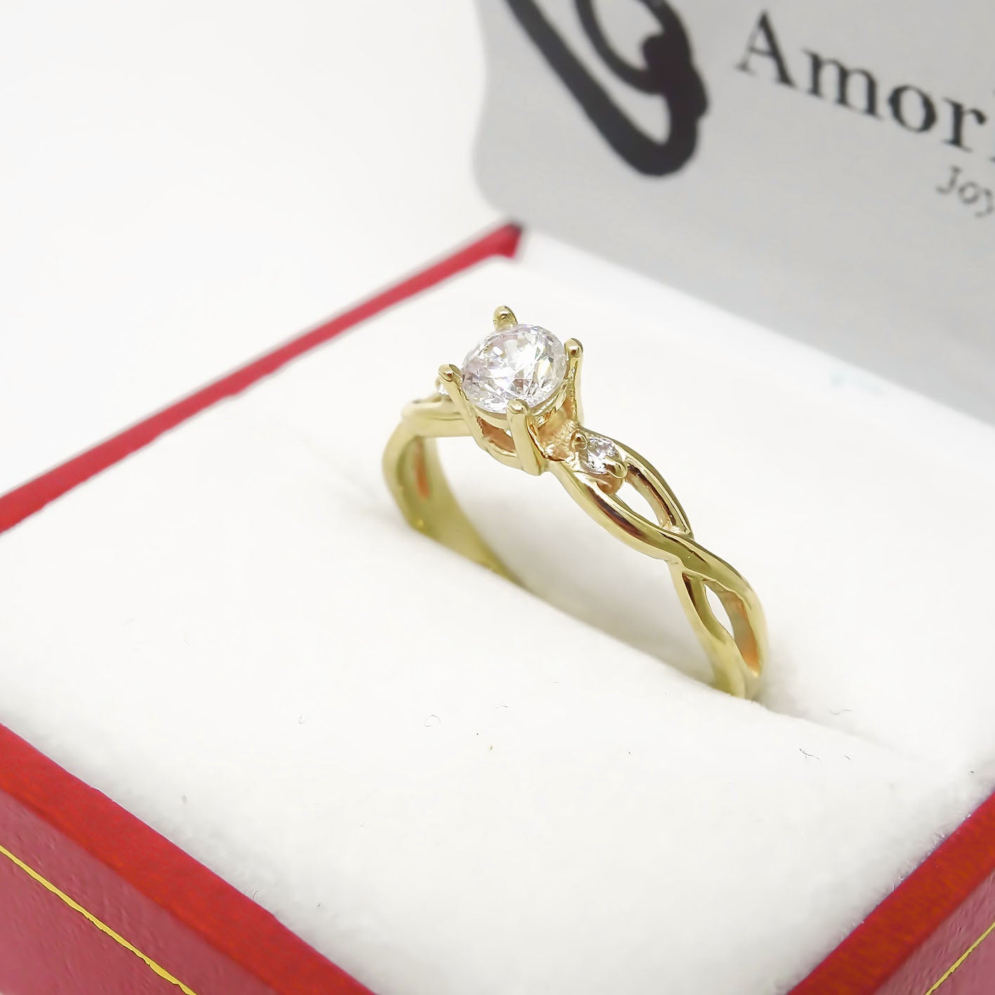 Amor Eterno - Anillo Mérida / Oro Sólido 14k / Amarillo