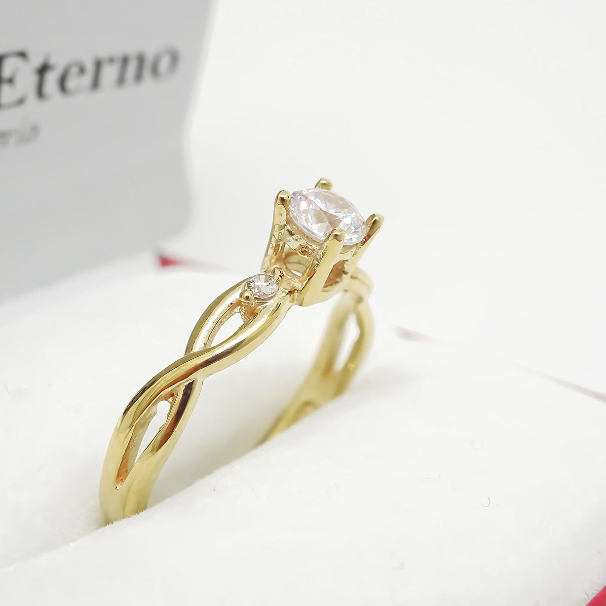 Amor Eterno - Anillo Mérida / Oro Sólido 14k / Amarillo