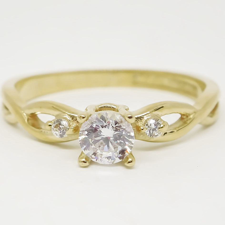 Amor Eterno - Anillo Mérida / Oro Sólido 14k / Amarillo