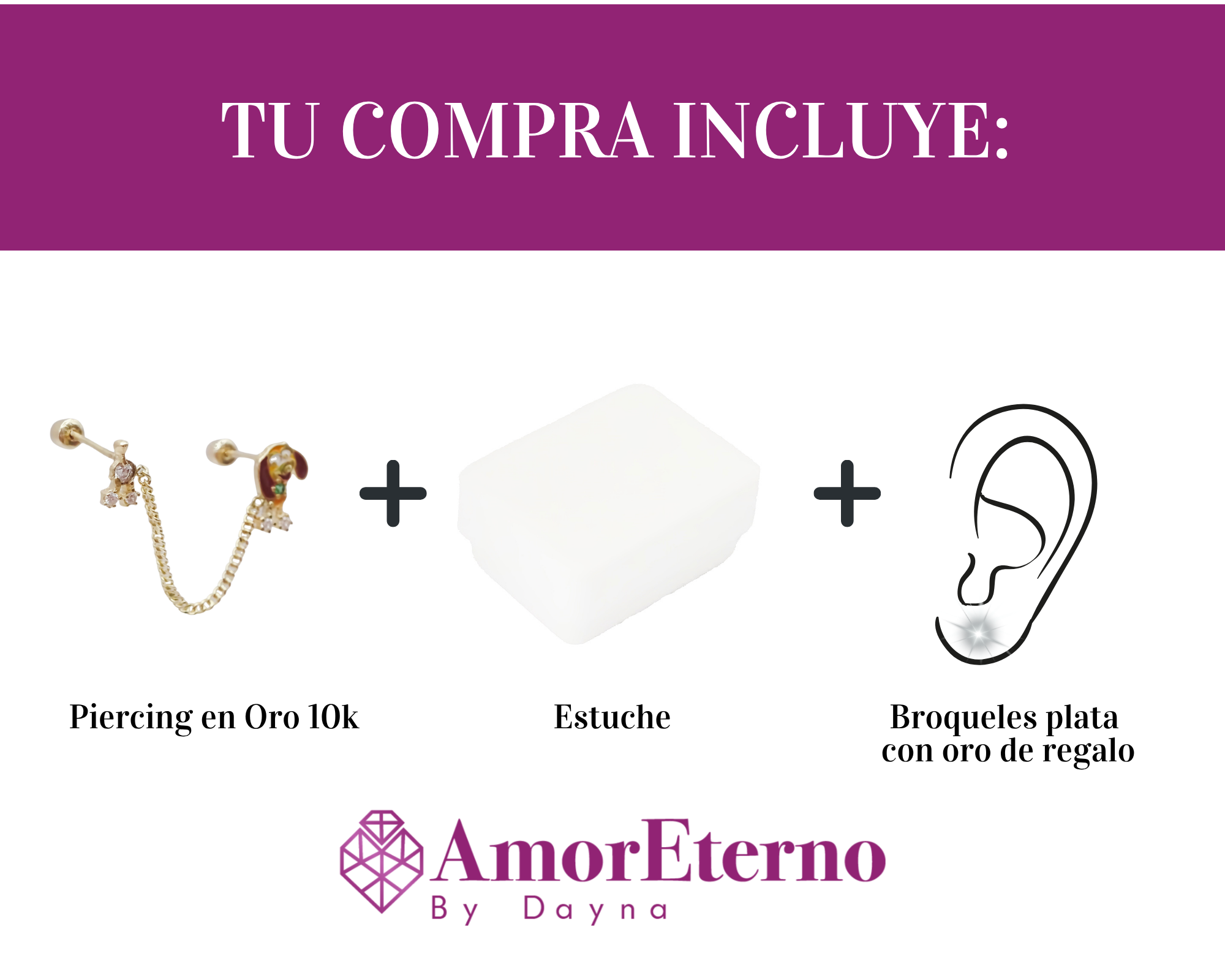 Amor Eterno- Slinky Toy Story / Doble Perforación/ Oro 10k