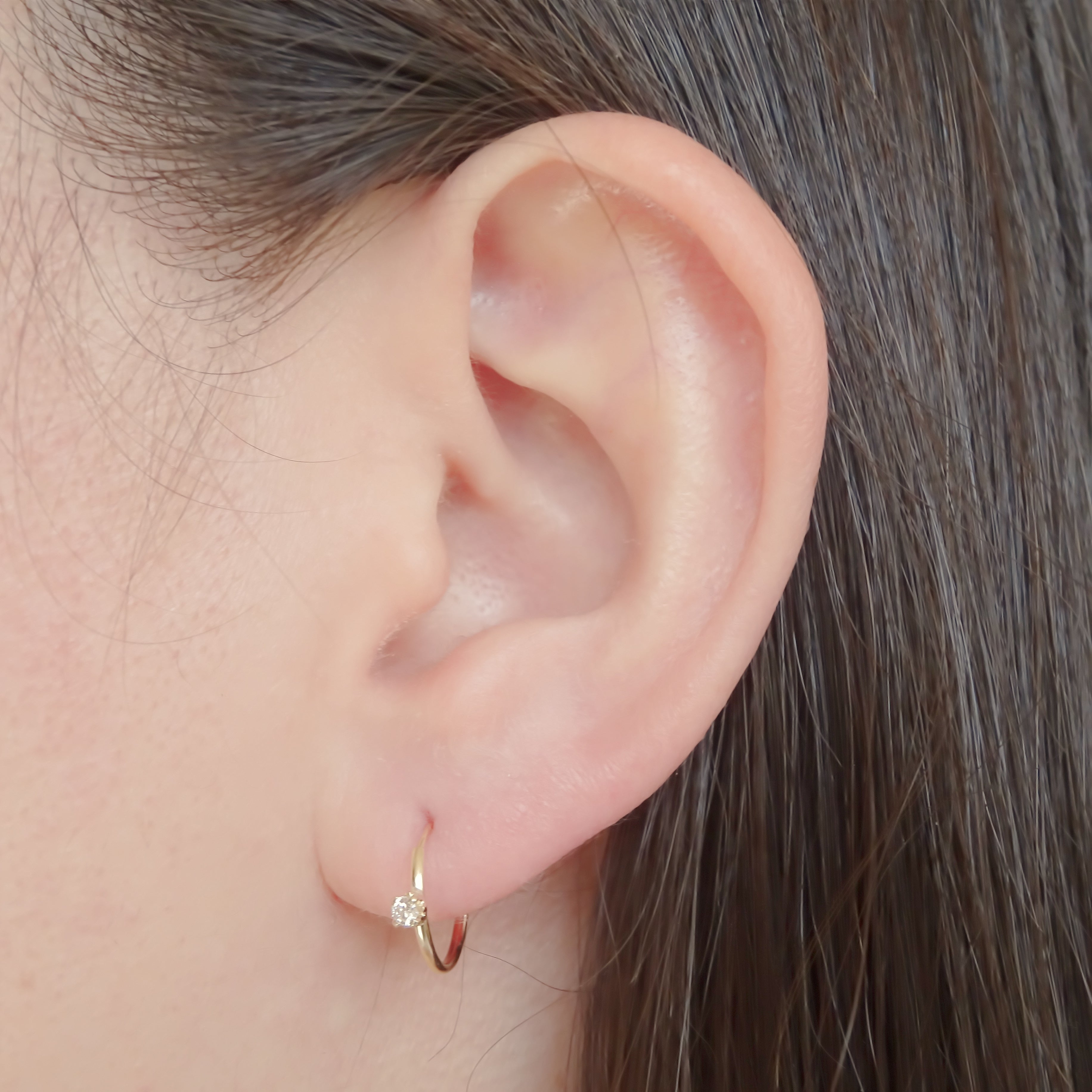 Amor Eterno - Arracadas Destello / Piercing / Oro 14k