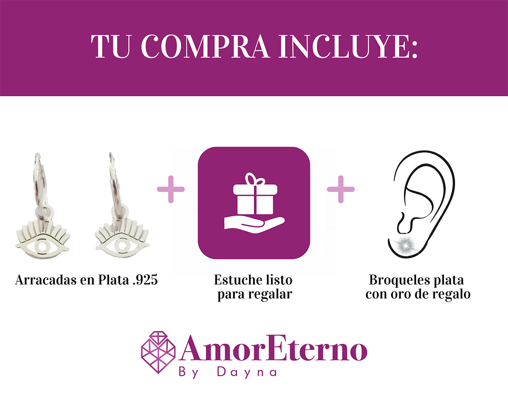 Amor Eterno - Arracadas / Aretes / Ojo Turco / 925
