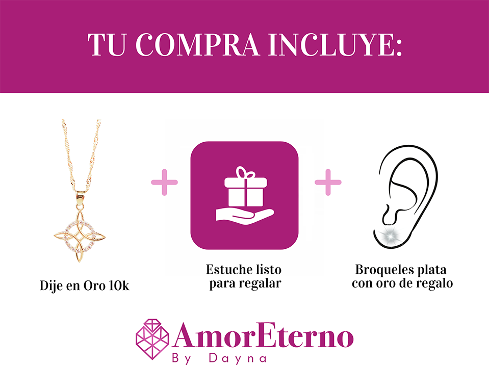 Amor Eterno - Dije Nudo De Bruja Grande / Oro Sólido 10k