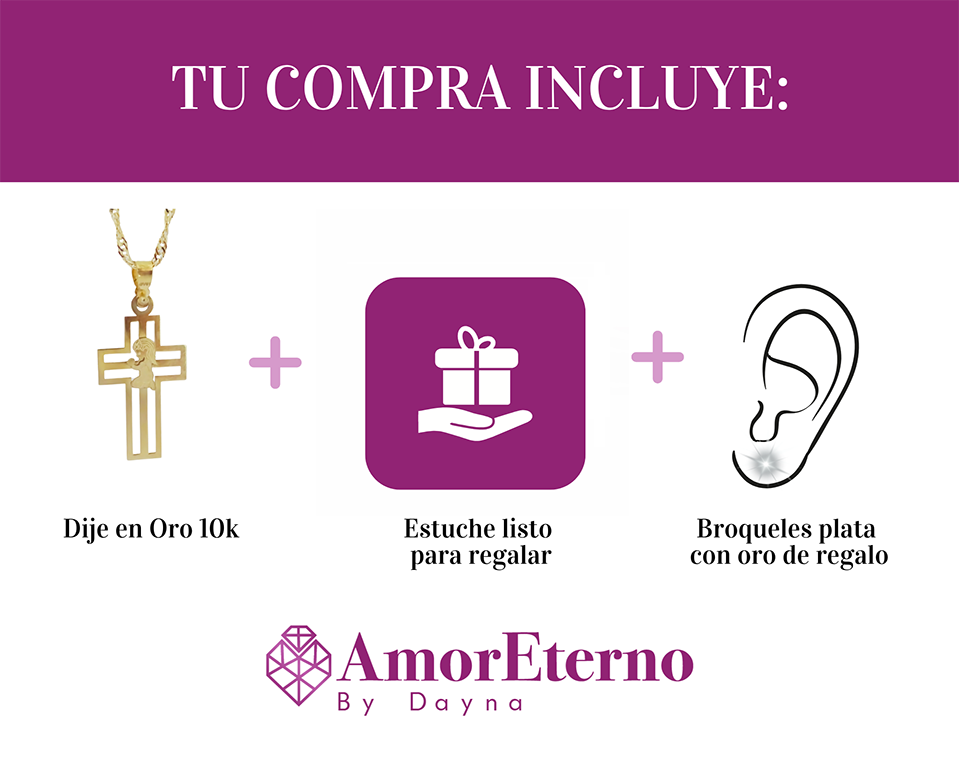 Amor Eterno - Dije Ángel Cruz / Oro Sólido 10k