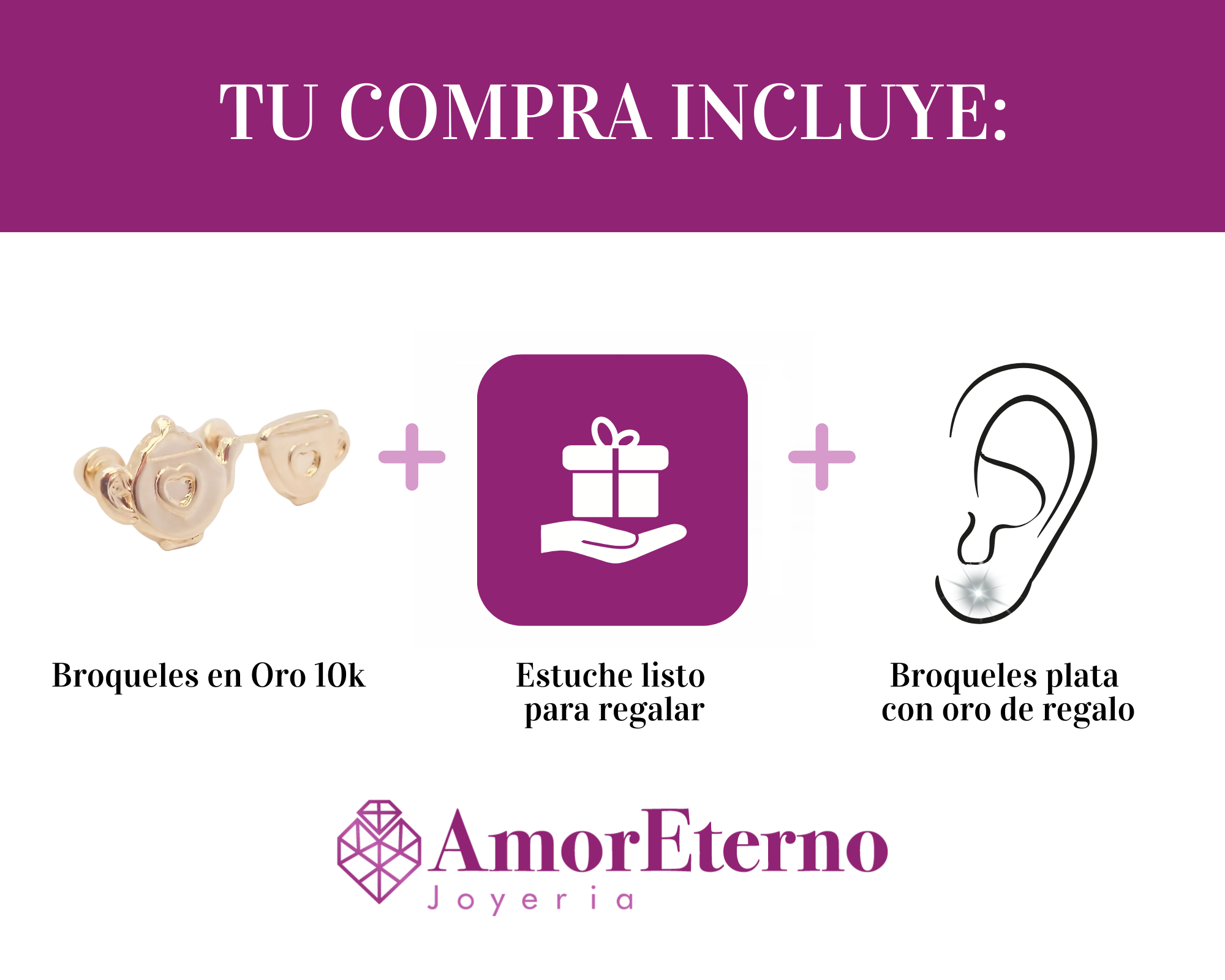 Amor Eterno - Disney Tetera Sra. Potts Y Chip / Aretes 10k