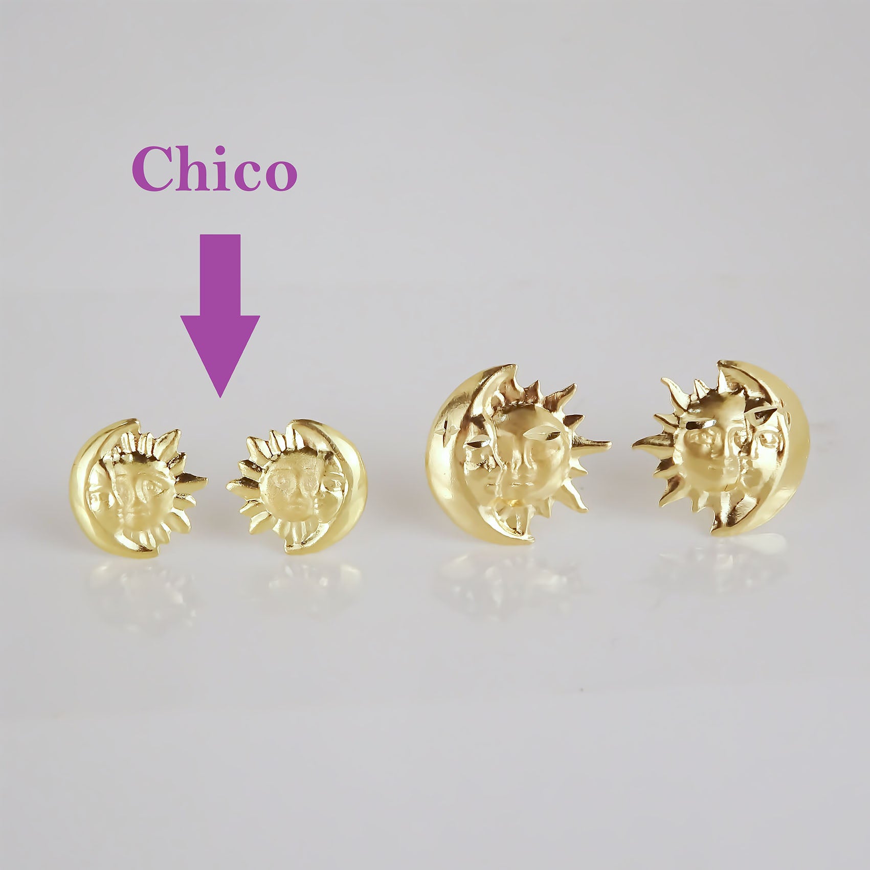 Amor Eterno - Broqueles Eclipse Chico / Aretes / Oro 10k
