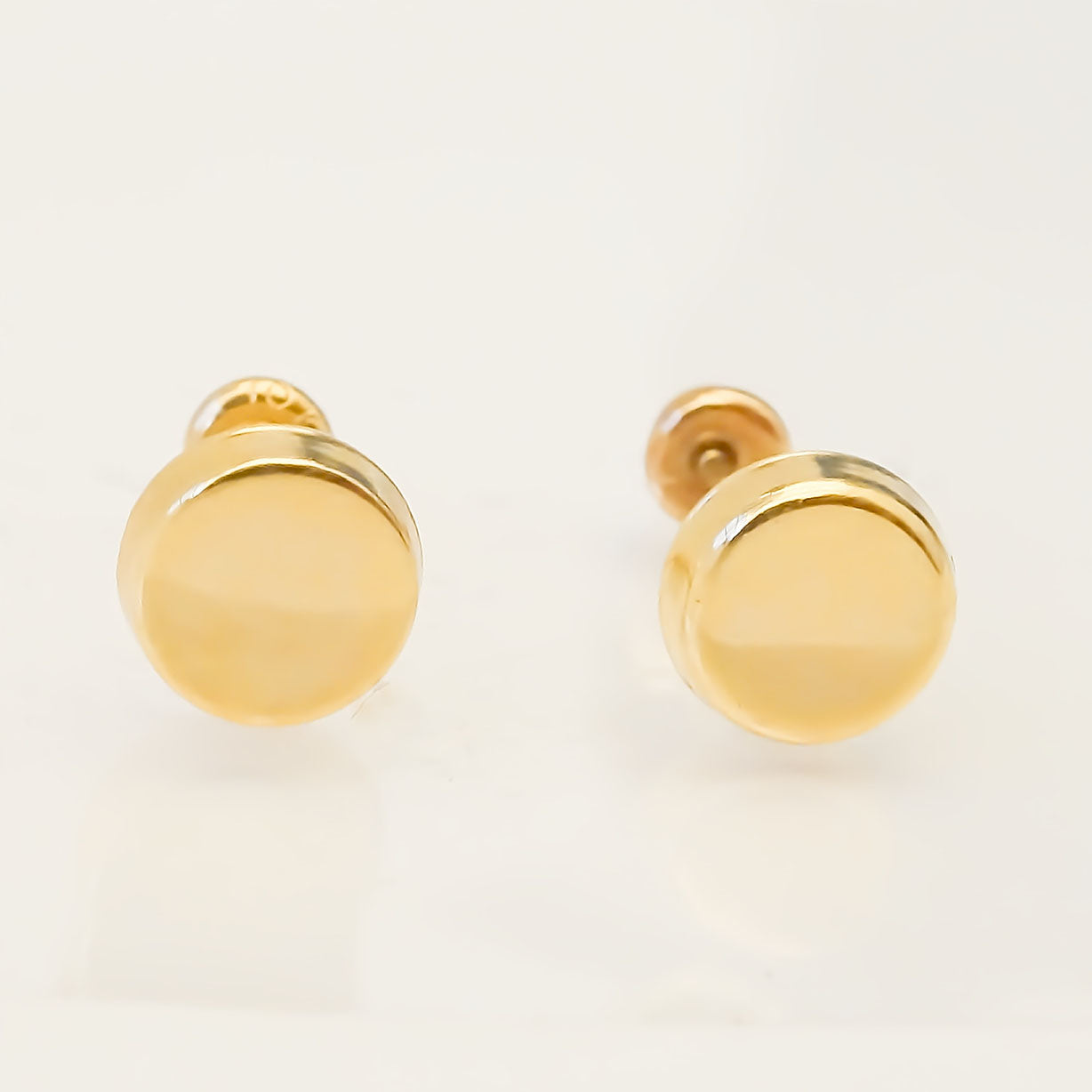 Amor Eterno - Broqueles Círculo / Aretes / Oro Sólido 10k
