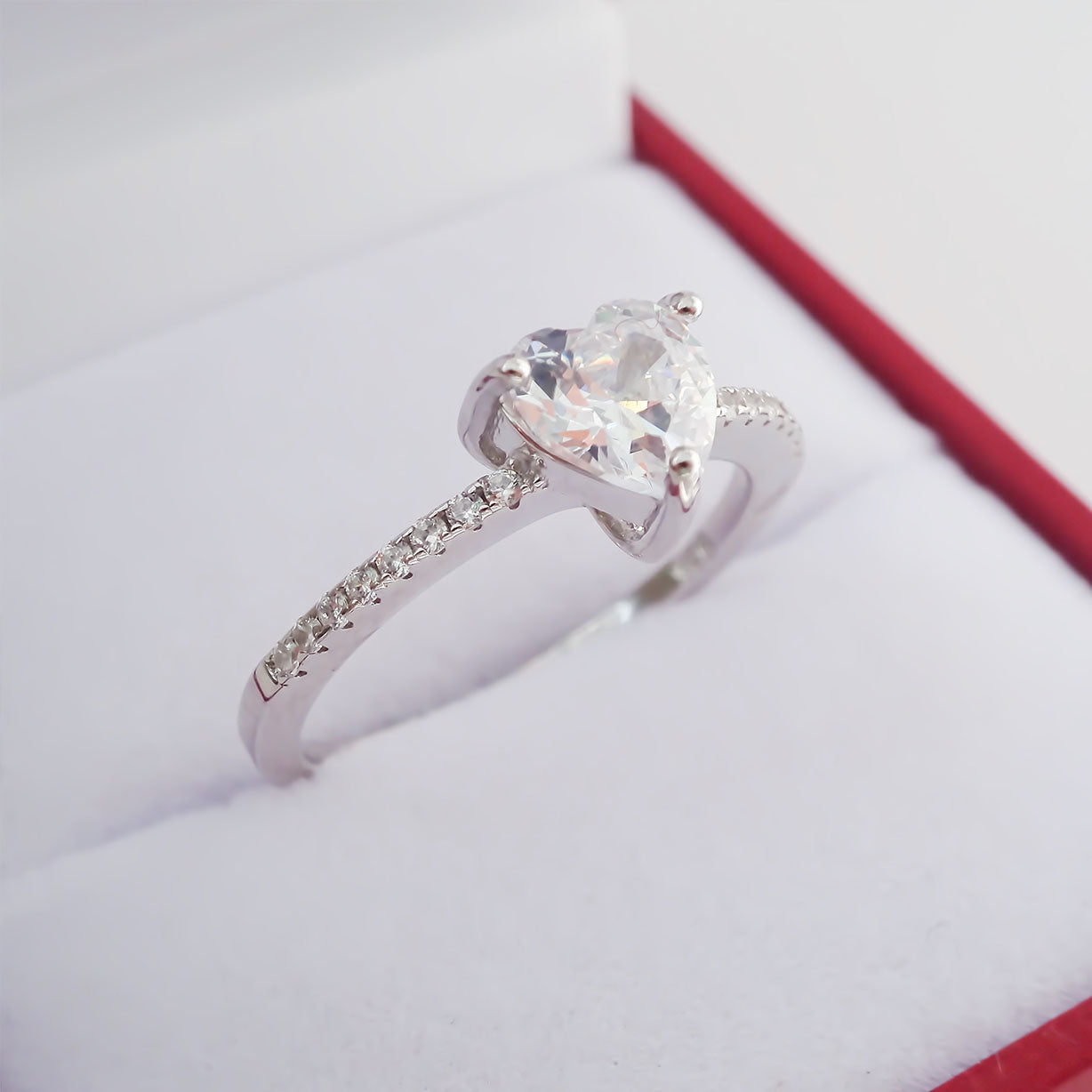 Amor Eterno - Anillo Corazón / Plata Con Oro