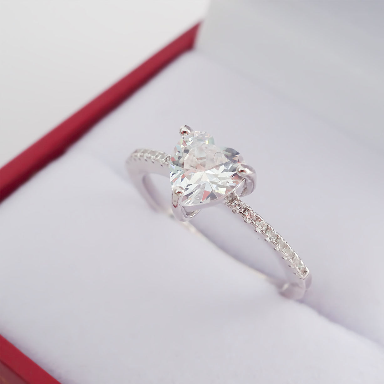 Amor Eterno - Anillo Corazón / Plata Con Oro