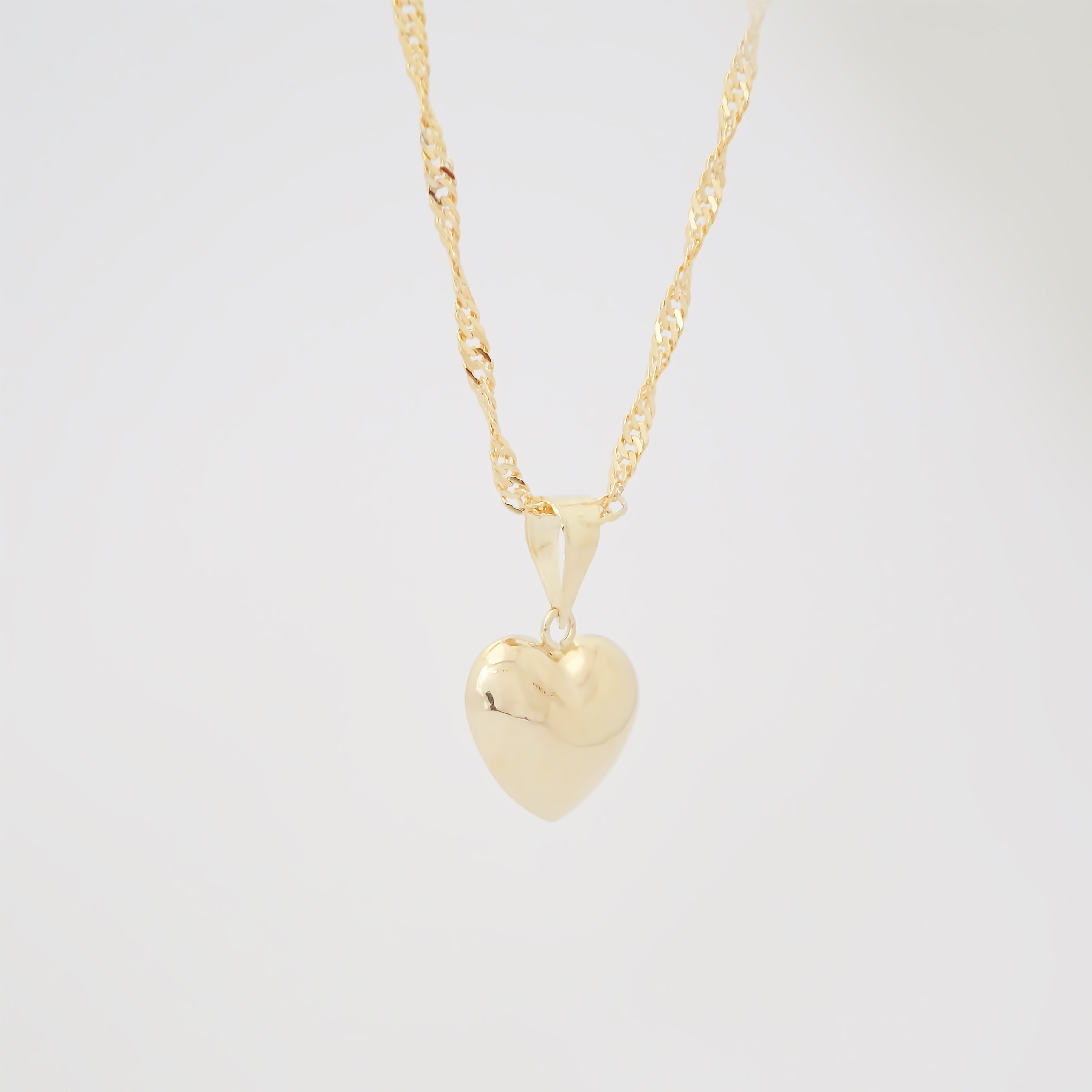Amor Eterno - Dije Y Aretes Corazón Oro10k + Cadena Regalo