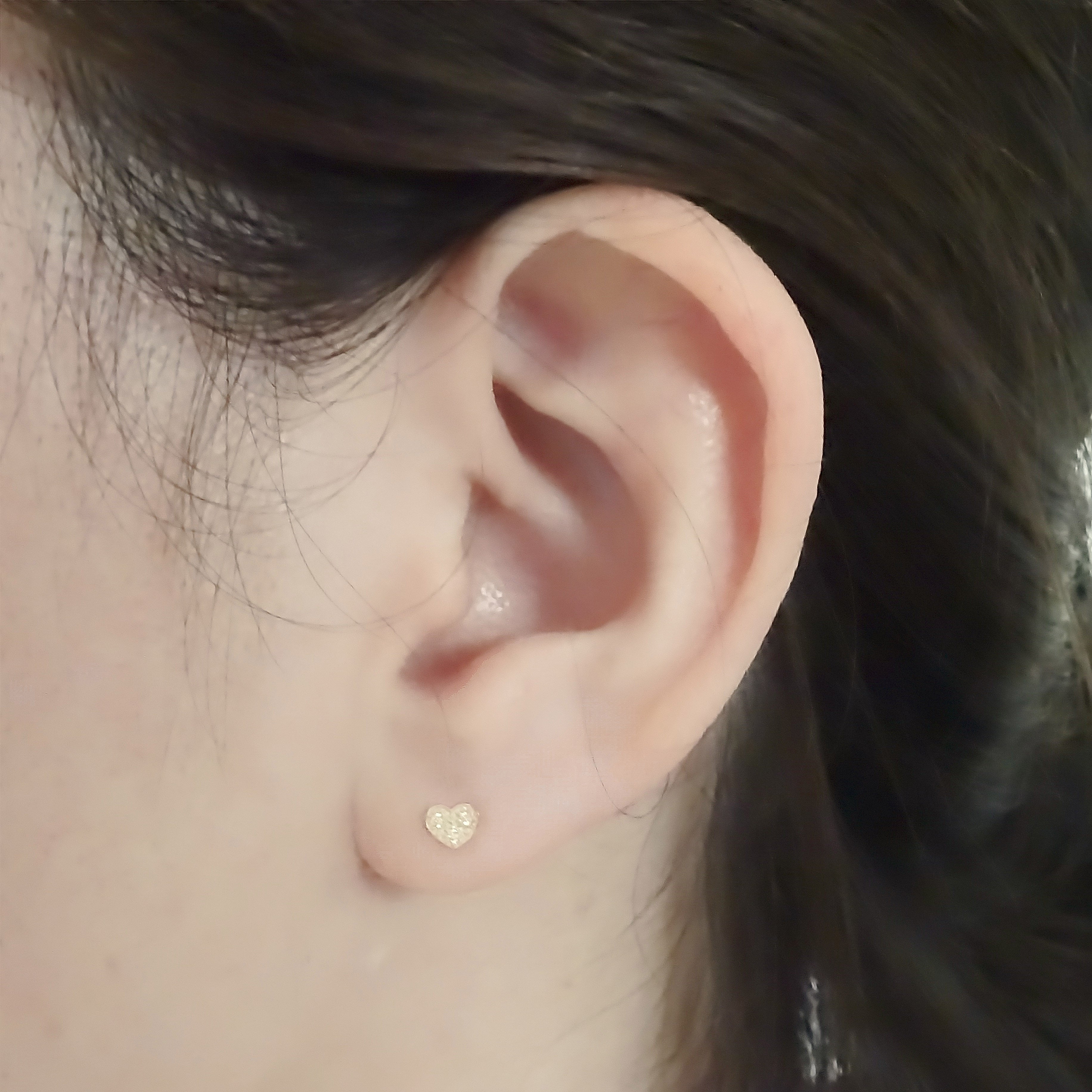 Amor Eterno - Broqueles Corazón / Aretes / Oro Sólido 10k